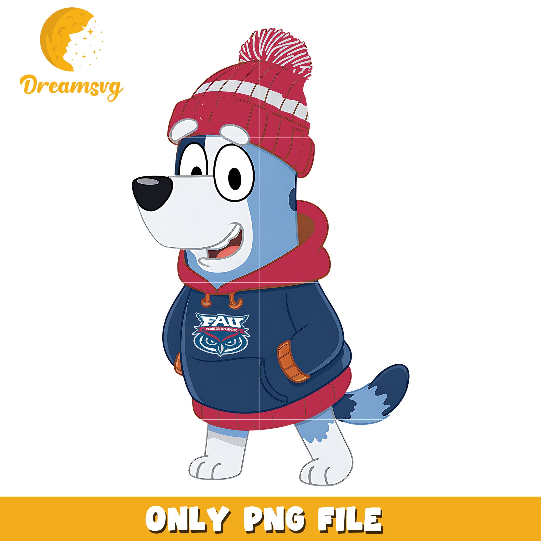 Bluey hoodie logo ncaa png, Florida Atlantic Owls png, ncaa png