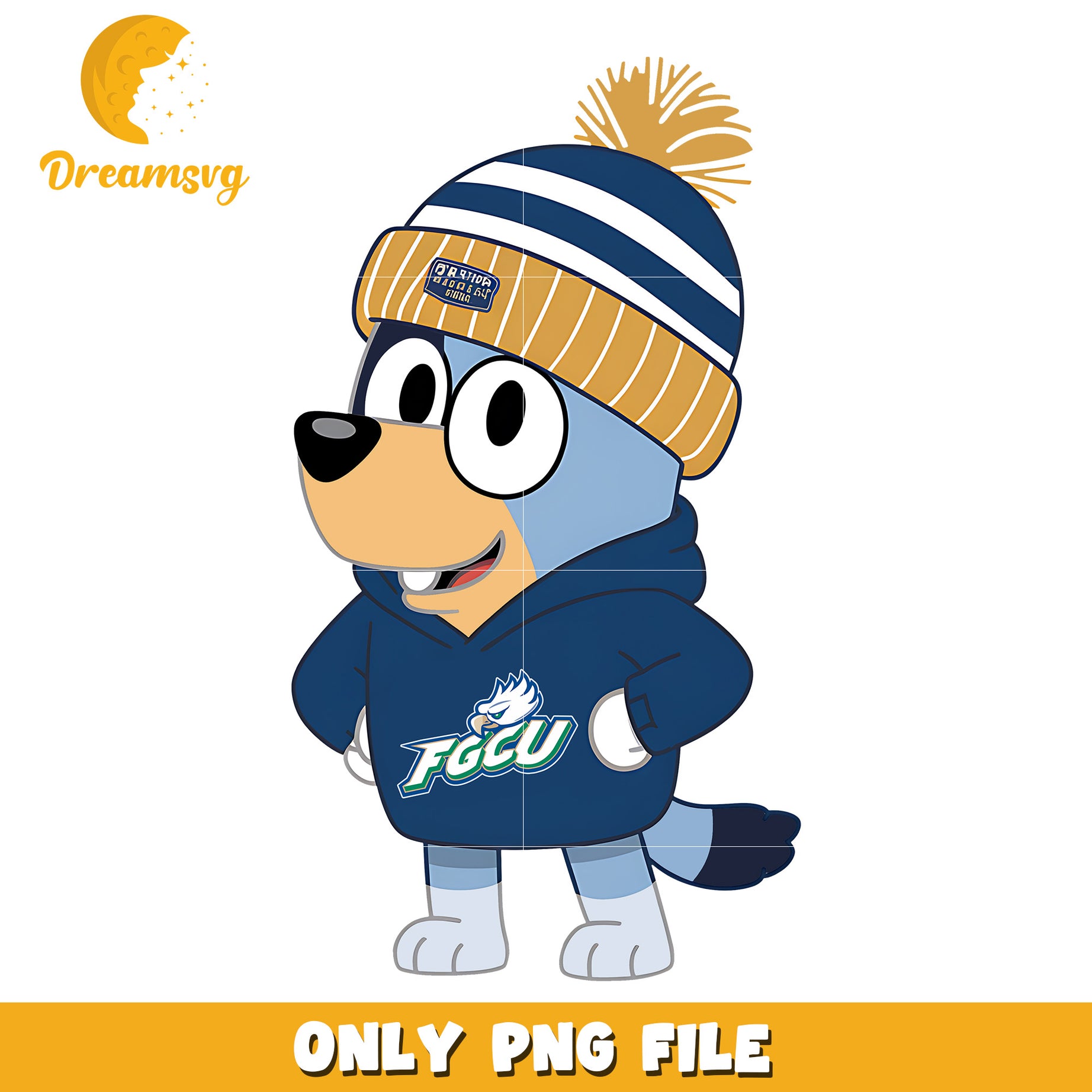 Bluey hoodie logo ncaa png, Florida Gulf Coast Eagles png, ncaa png