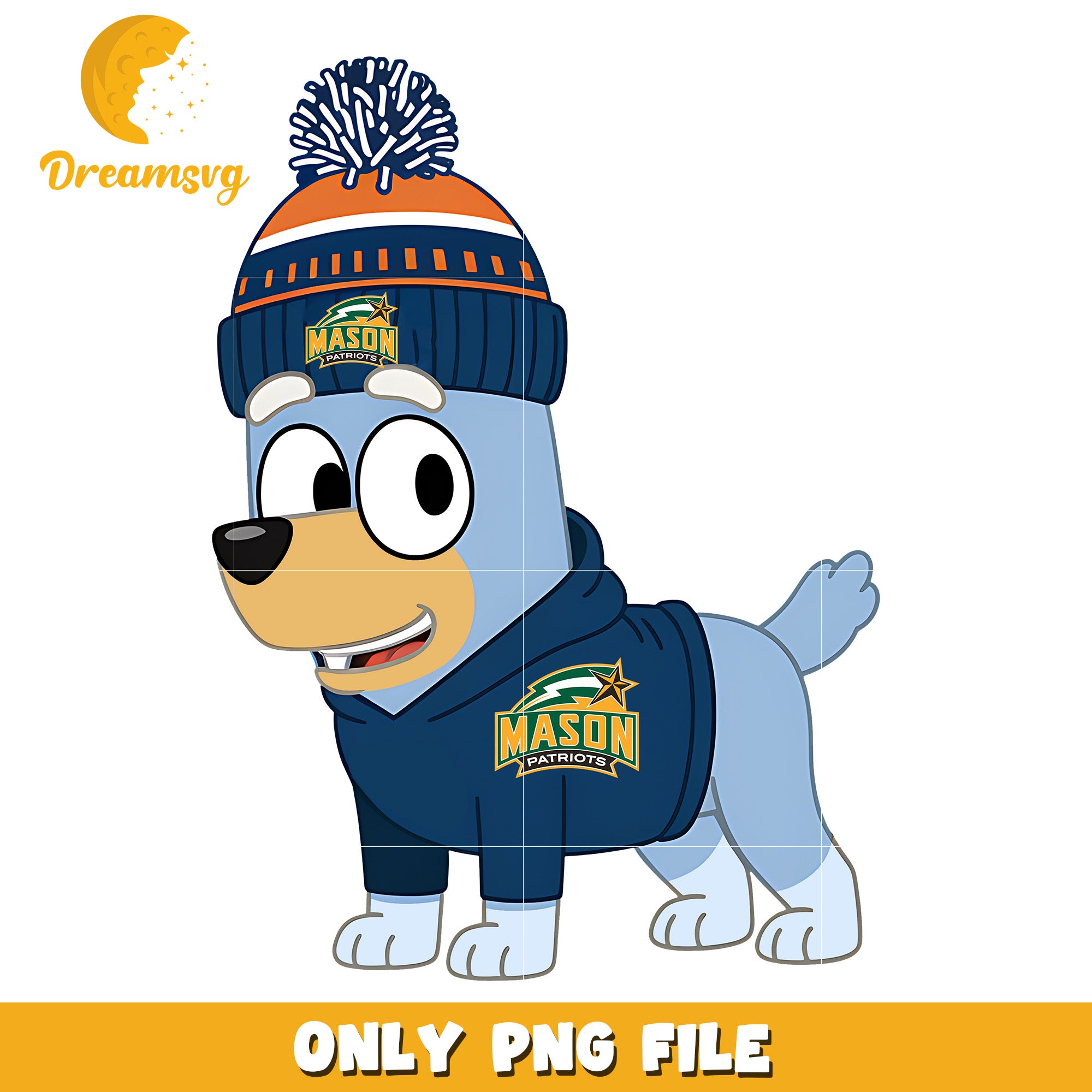Bluey hoodie logo ncaa png, George Mason Patriots png, ncaa png