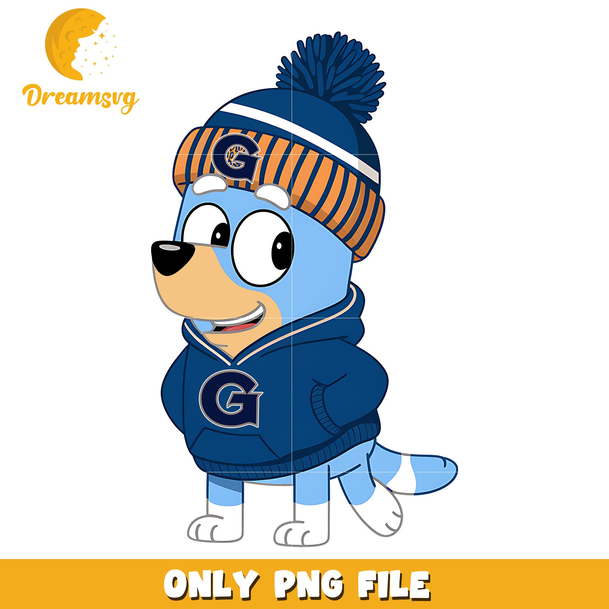 Bluey hoodie logo ncaa png, Georgetown Hoyas png, ncaa png