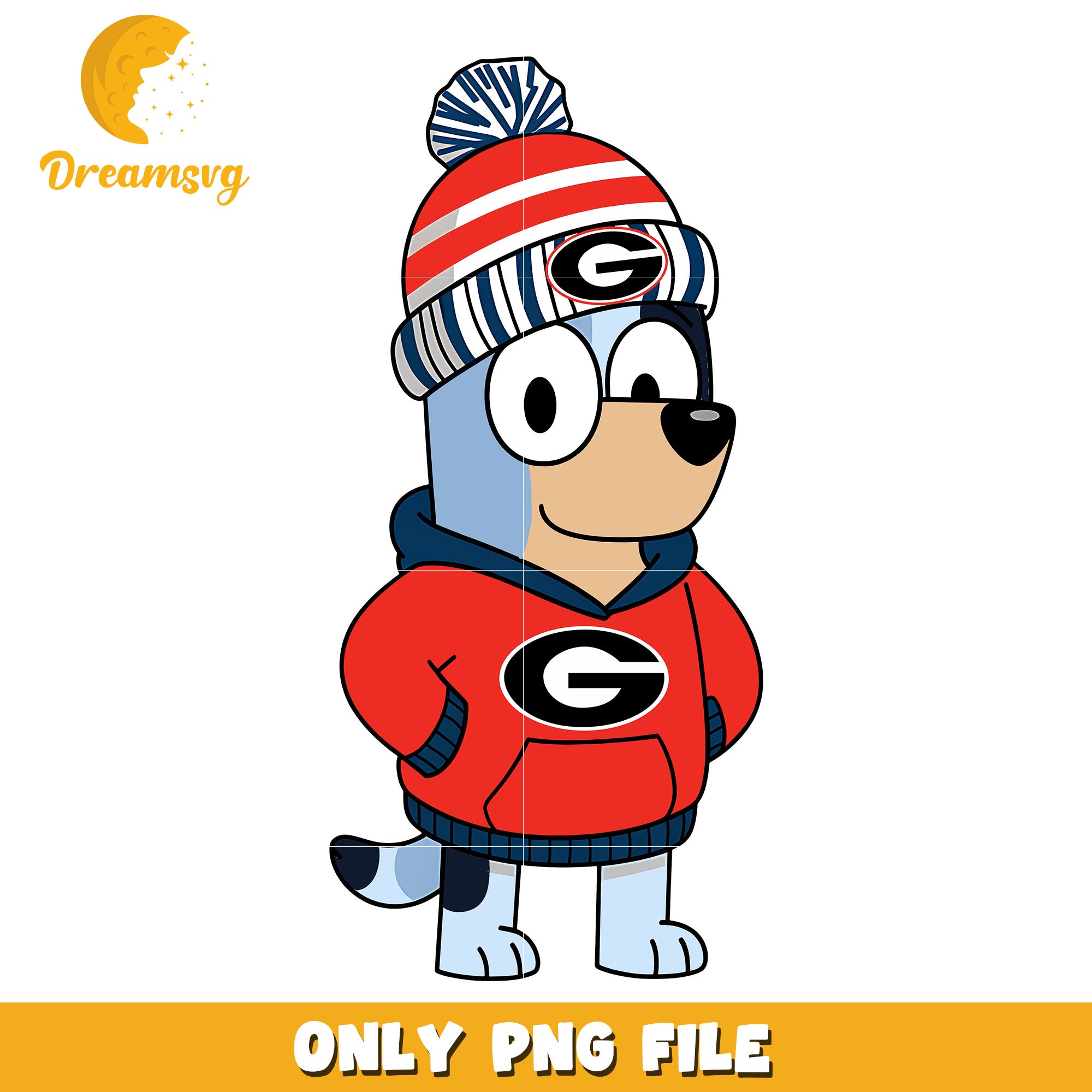 Bluey hoodie logo ncaa png, Georgia Bulldogs png, ncaa png