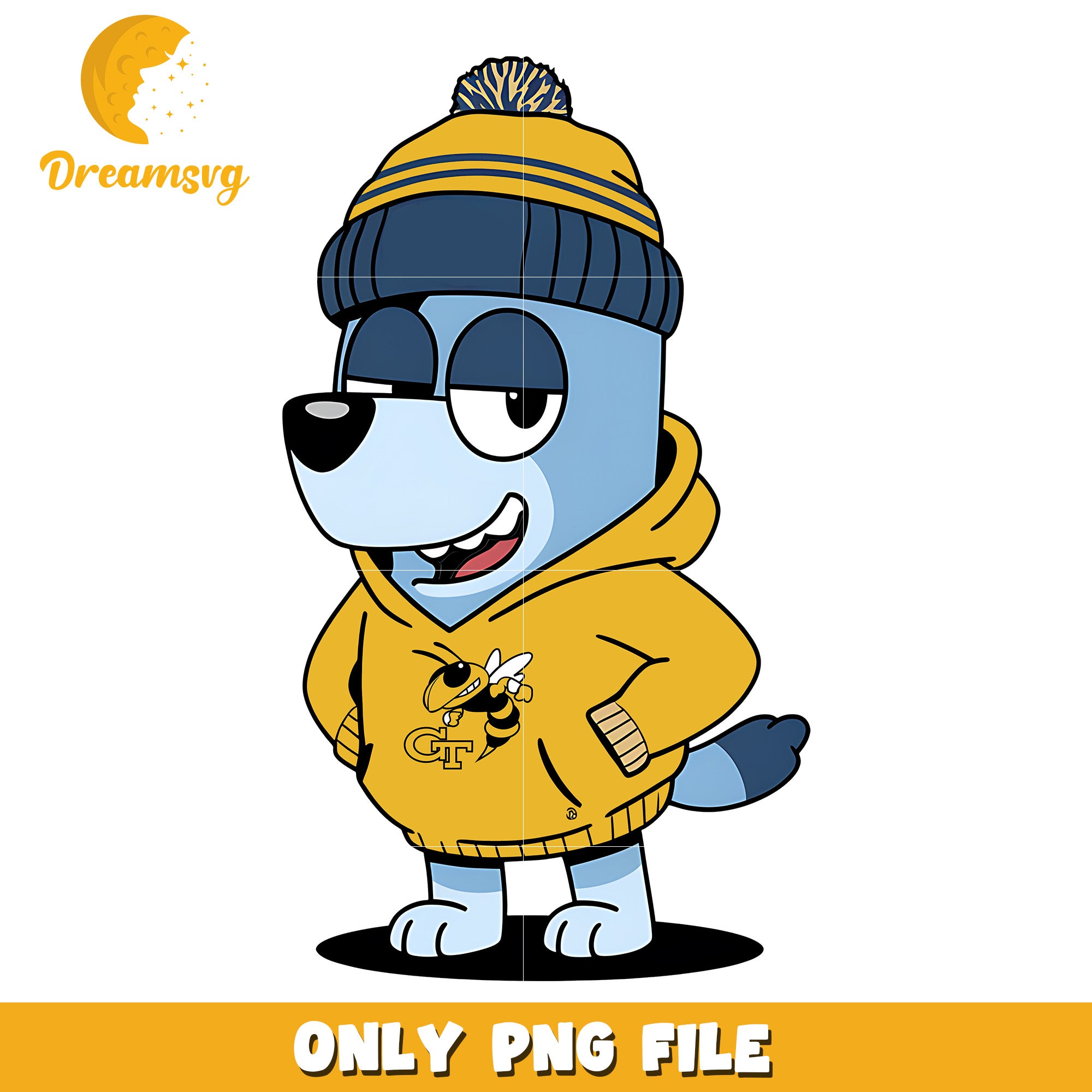 Bluey hoodie logo ncaa png, Georgia Tech Yellow Jackets png, ncaa png