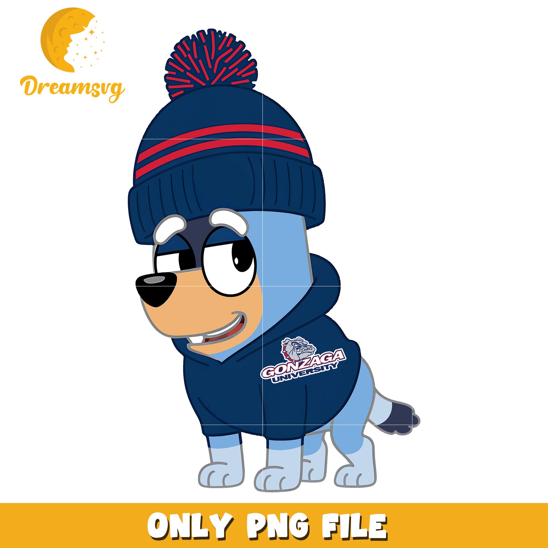 Bluey hoodie logo ncaa png, Gonzaga Bulldogs png, ncaa png