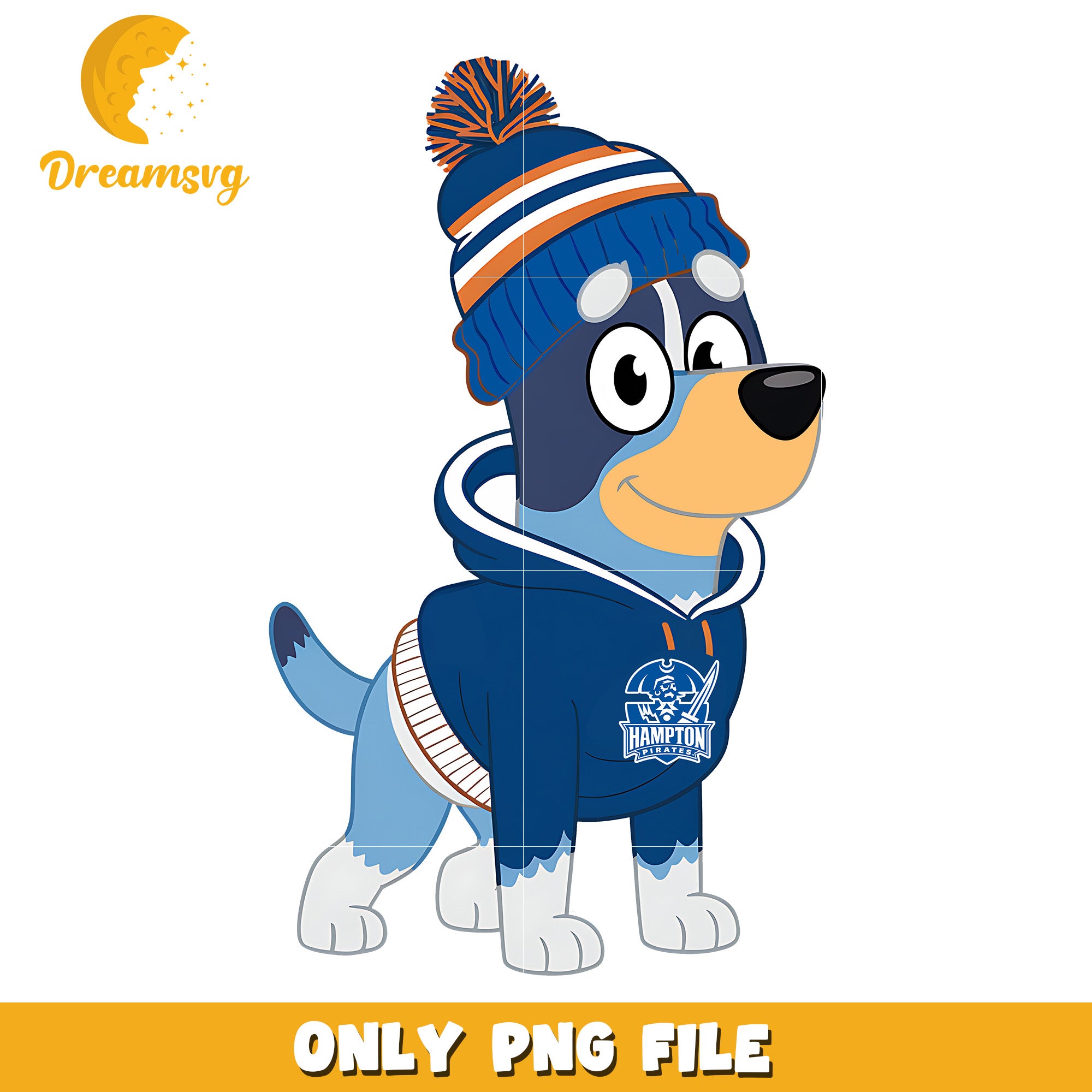 Bluey hoodie logo ncaa png, Hampton Pirates png, ncaa png