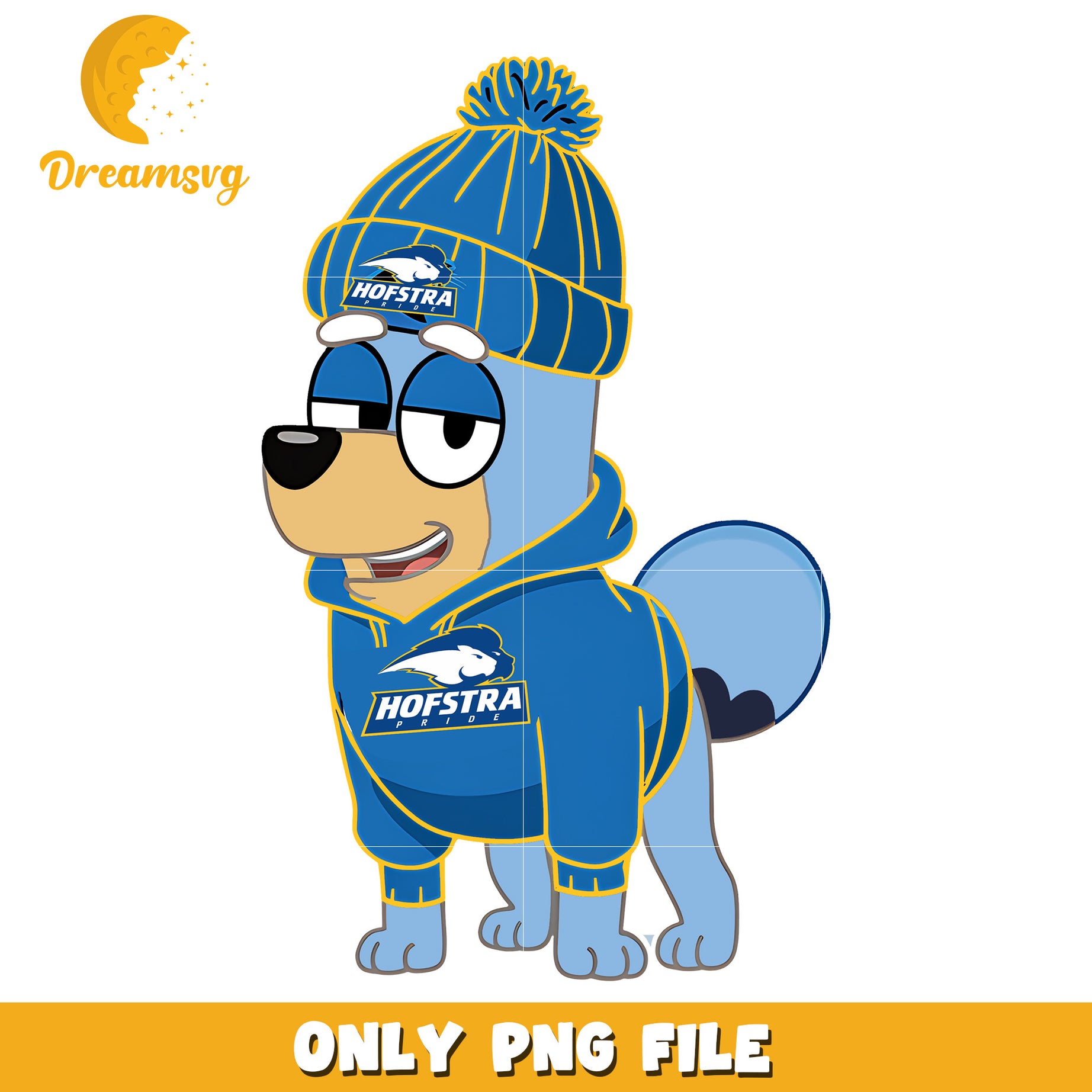 Bluey hoodie logo ncaa png, Hofstra Pride png, ncaa png