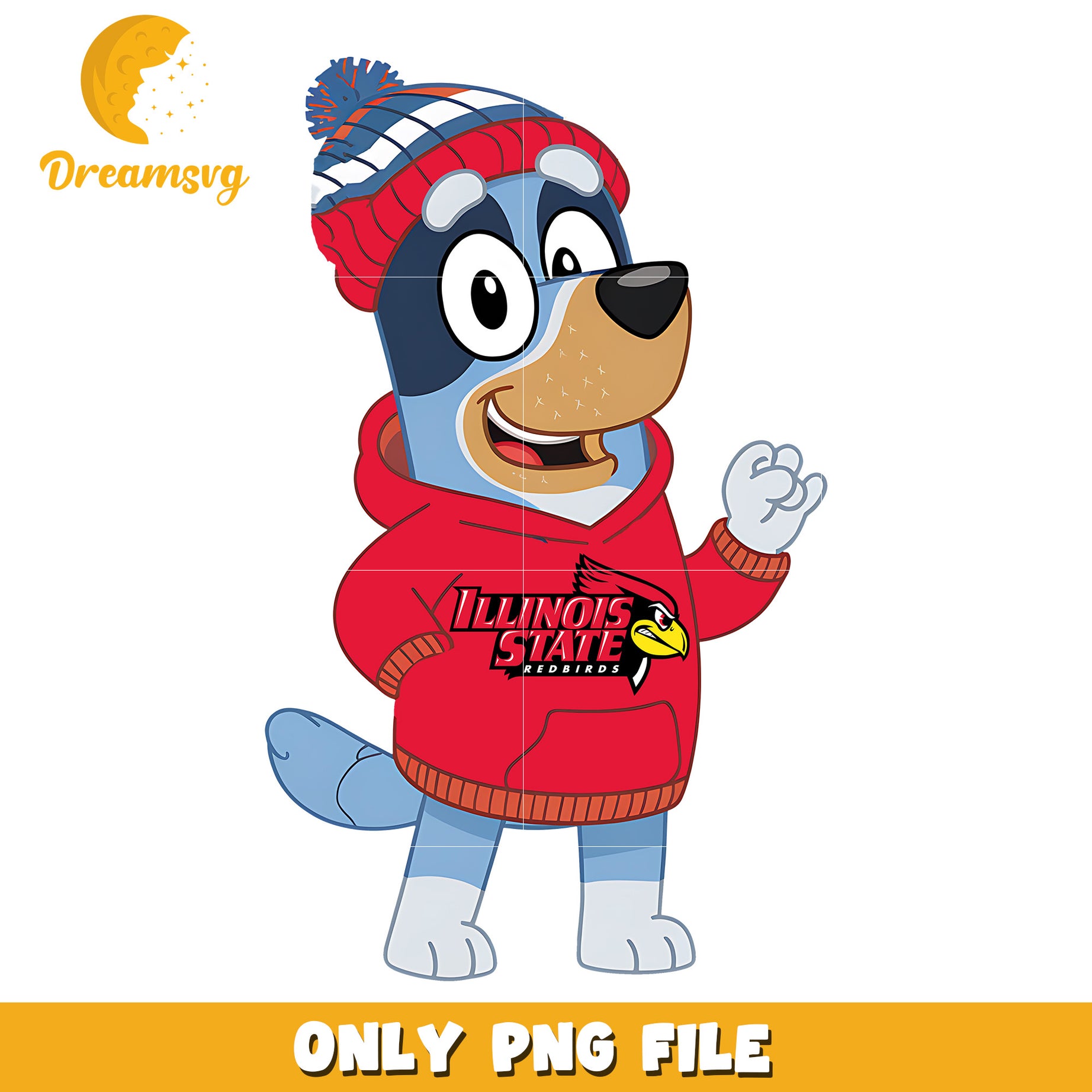 Bluey hoodie logo ncaa png, Illinois State Redbirds png, ncaa png