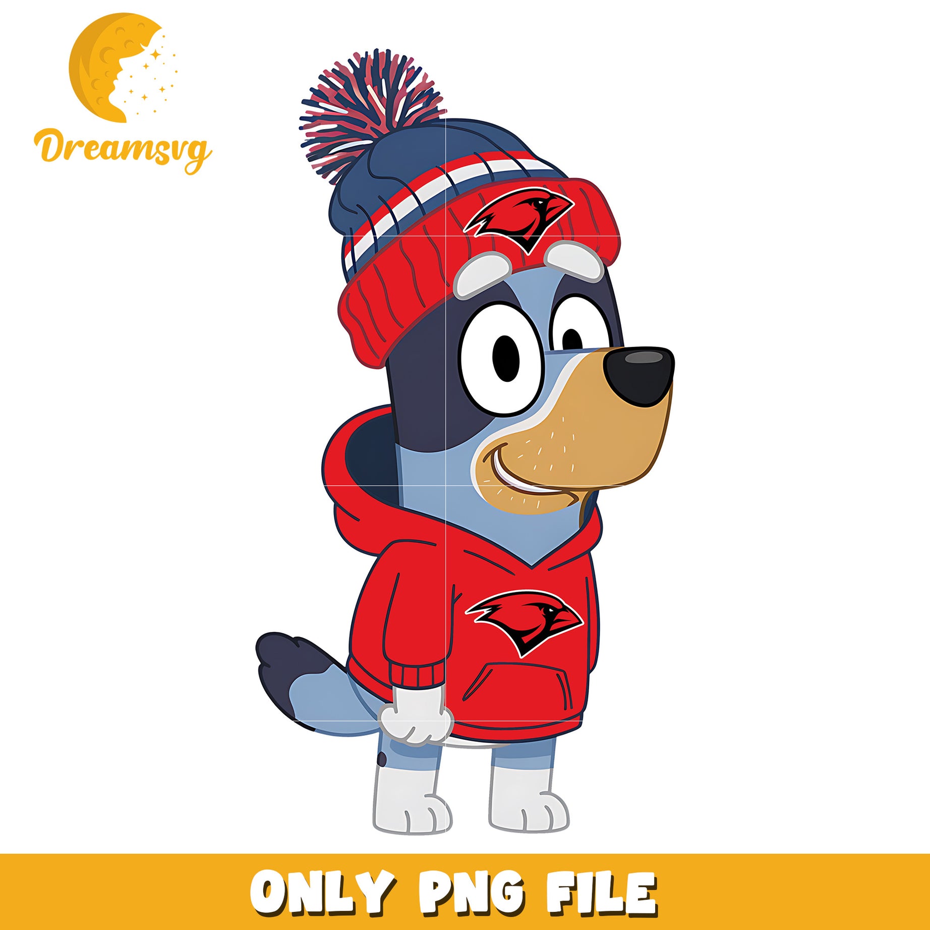 Bluey hoodie logo ncaa png, Incarnate Word Cardinals png, ncaa png