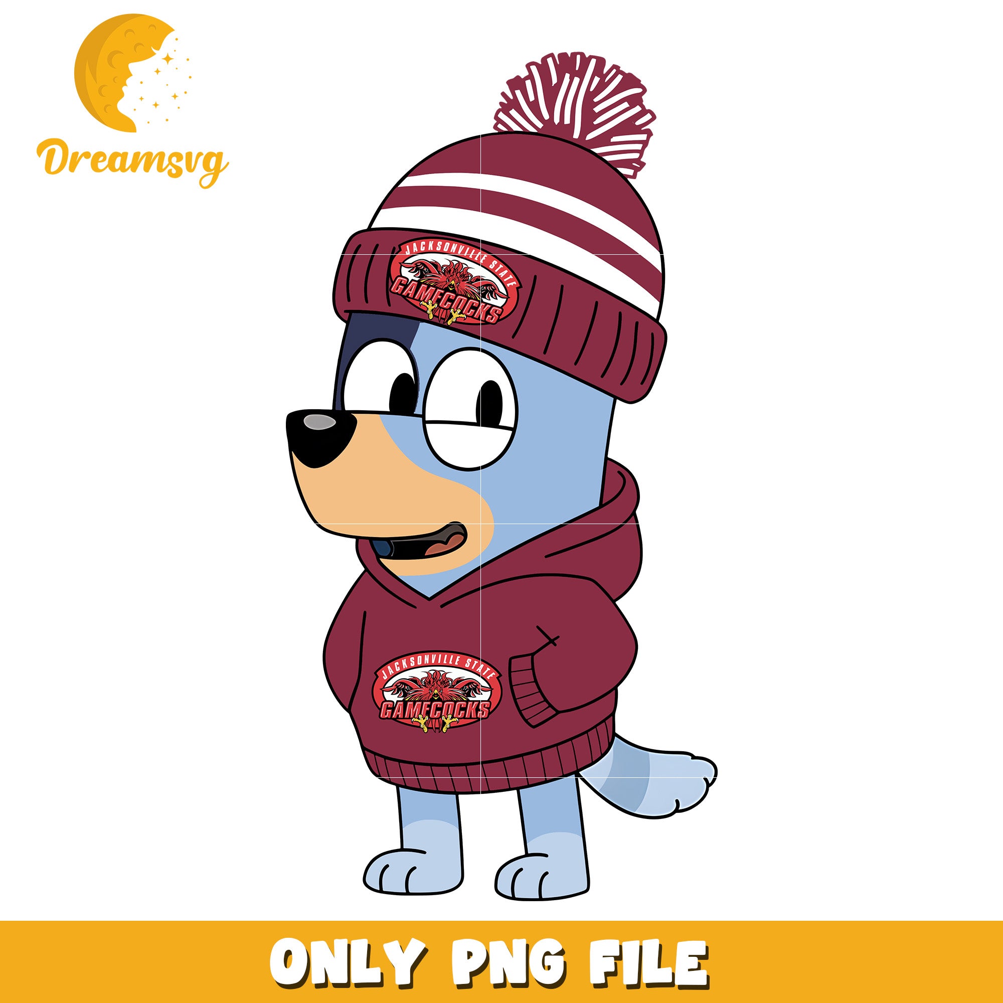 Bluey hoodie logo ncaa png, Jacksonville State Gamecocks png