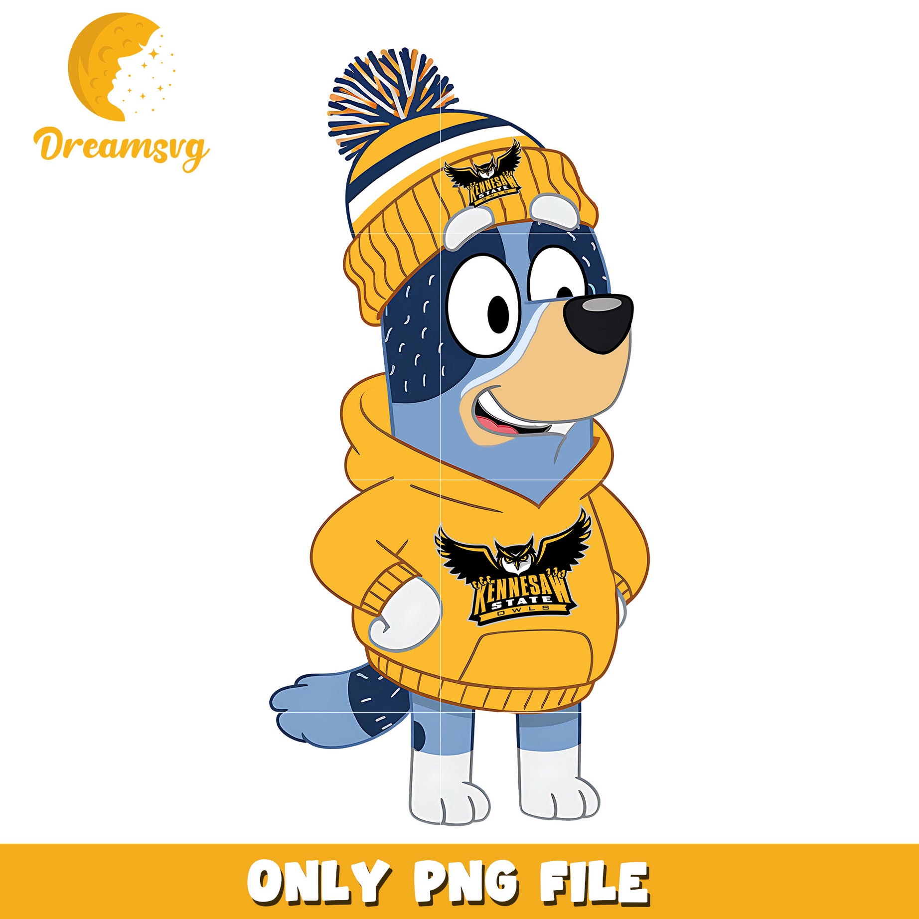 Bluey hoodie logo ncaa png, Kennesaw State Owls png, ncaa png