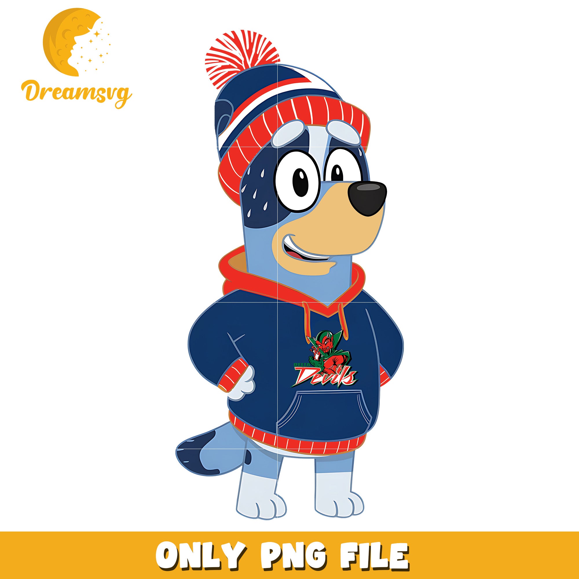 Bluey hoodie logo ncaa png, MVSU Delta Devils png, ncaa png