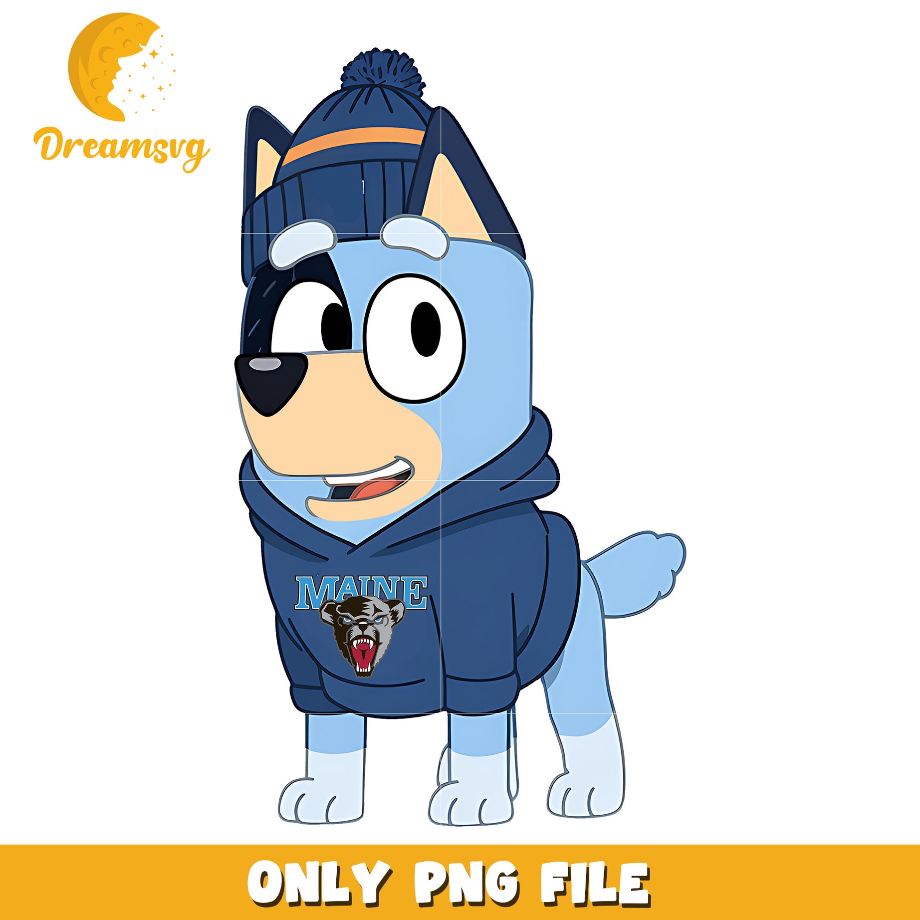 Bluey hoodie logo ncaa png, Maine Black Bears png, ncaa png