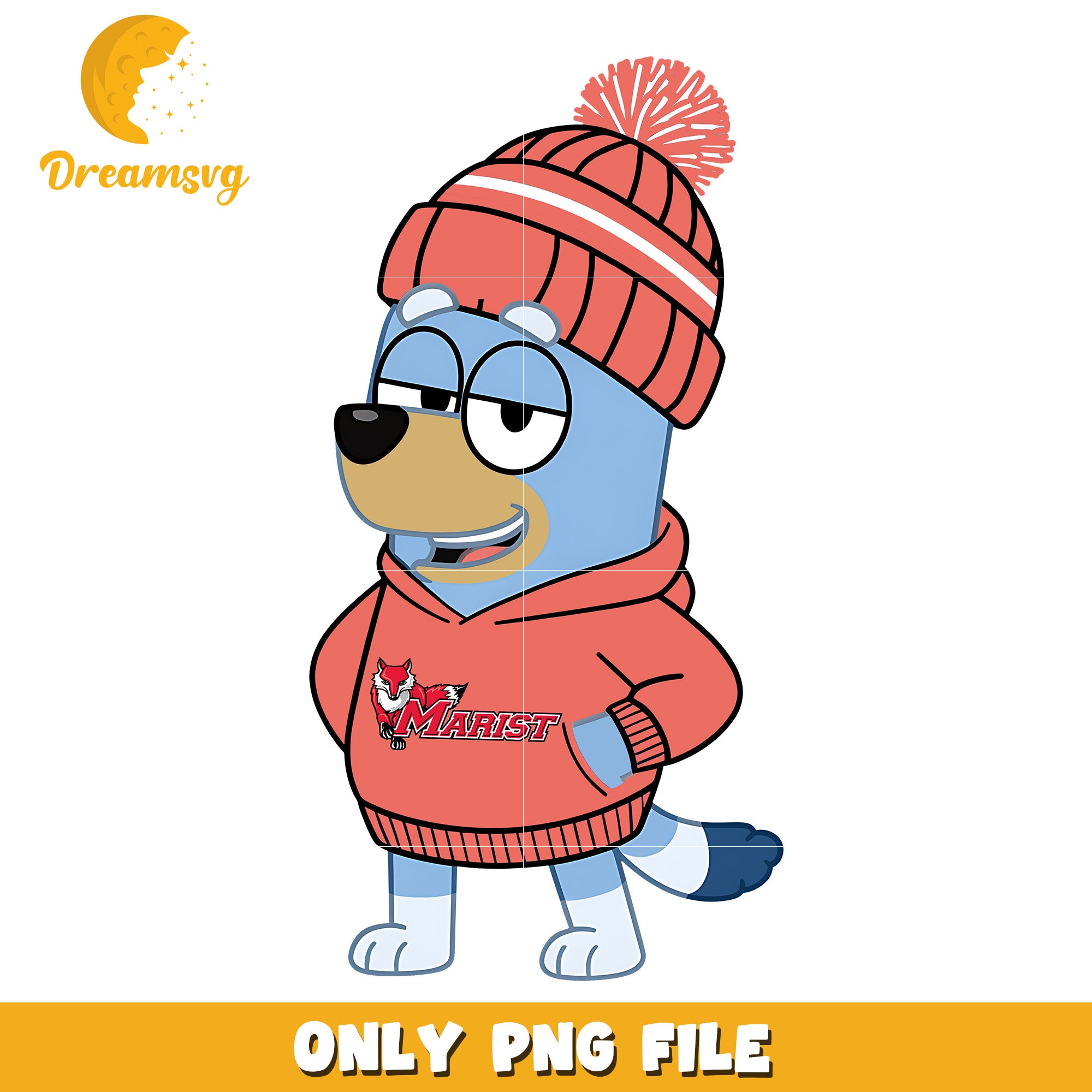 Bluey hoodie logo ncaa png, Marist Red Foxes png, ncaa png