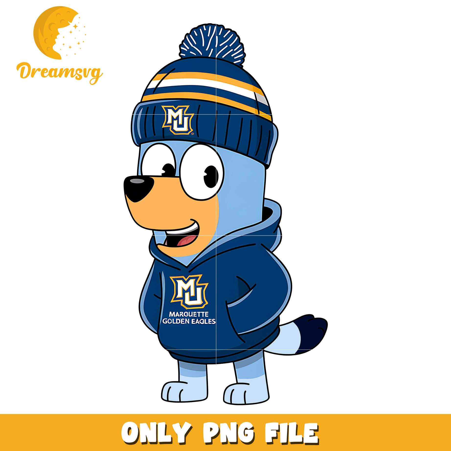 Bluey hoodie logo ncaa png, Marquette Golden Eagles png, ncaa png