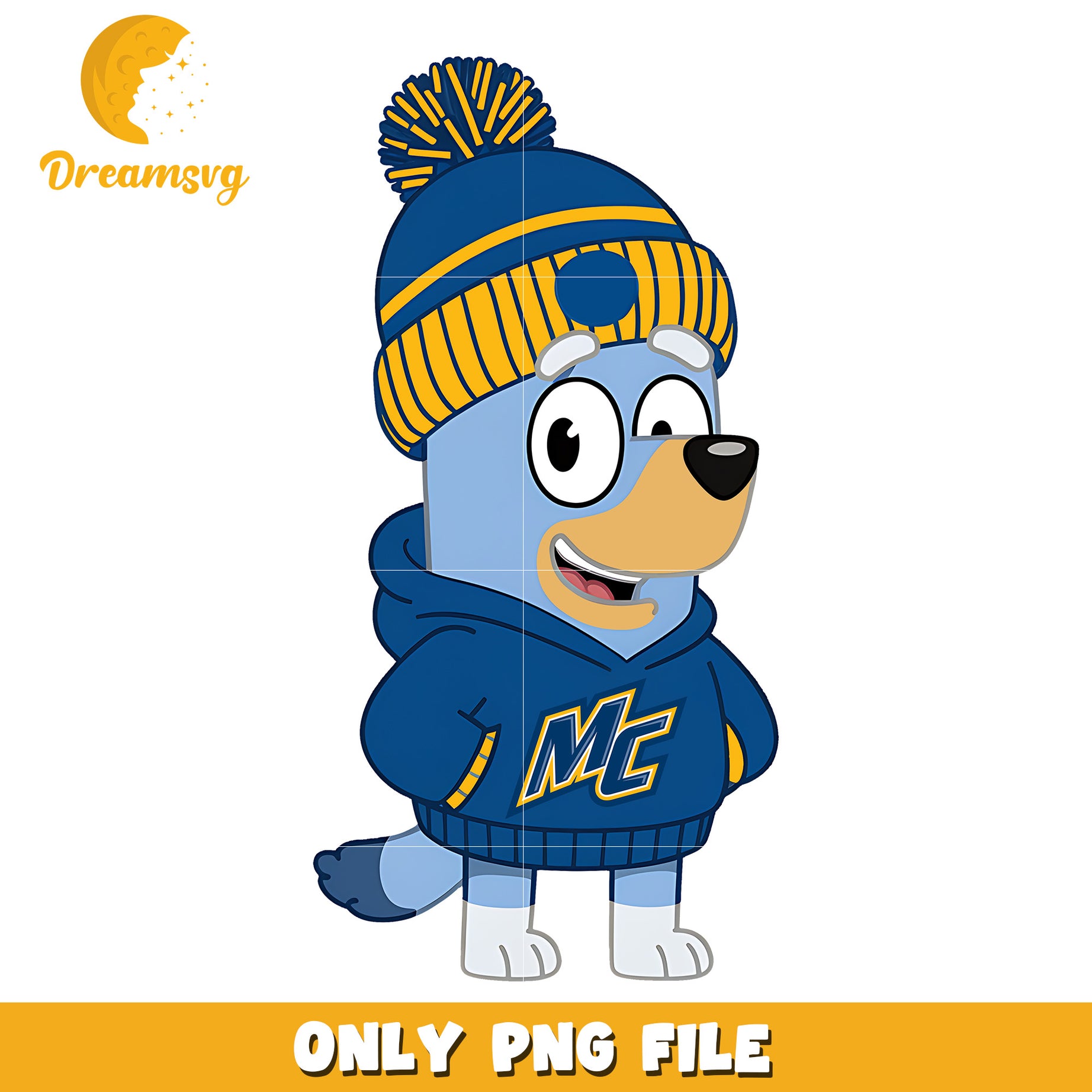Bluey hoodie logo ncaa png, Merrimack Warriors png, ncaa png