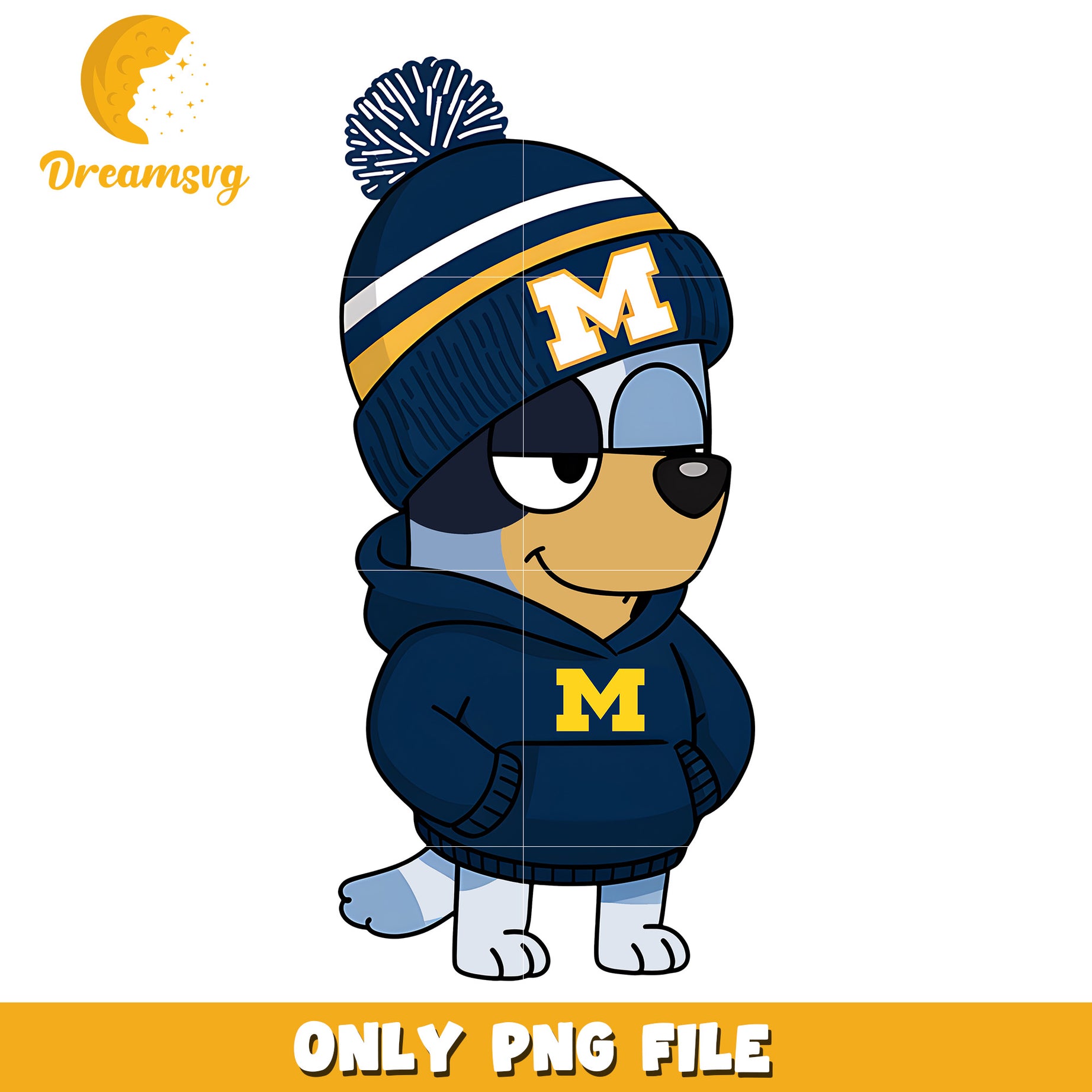 Bluey hoodie logo ncaa png, Michigan Wolverines png, ncaa png