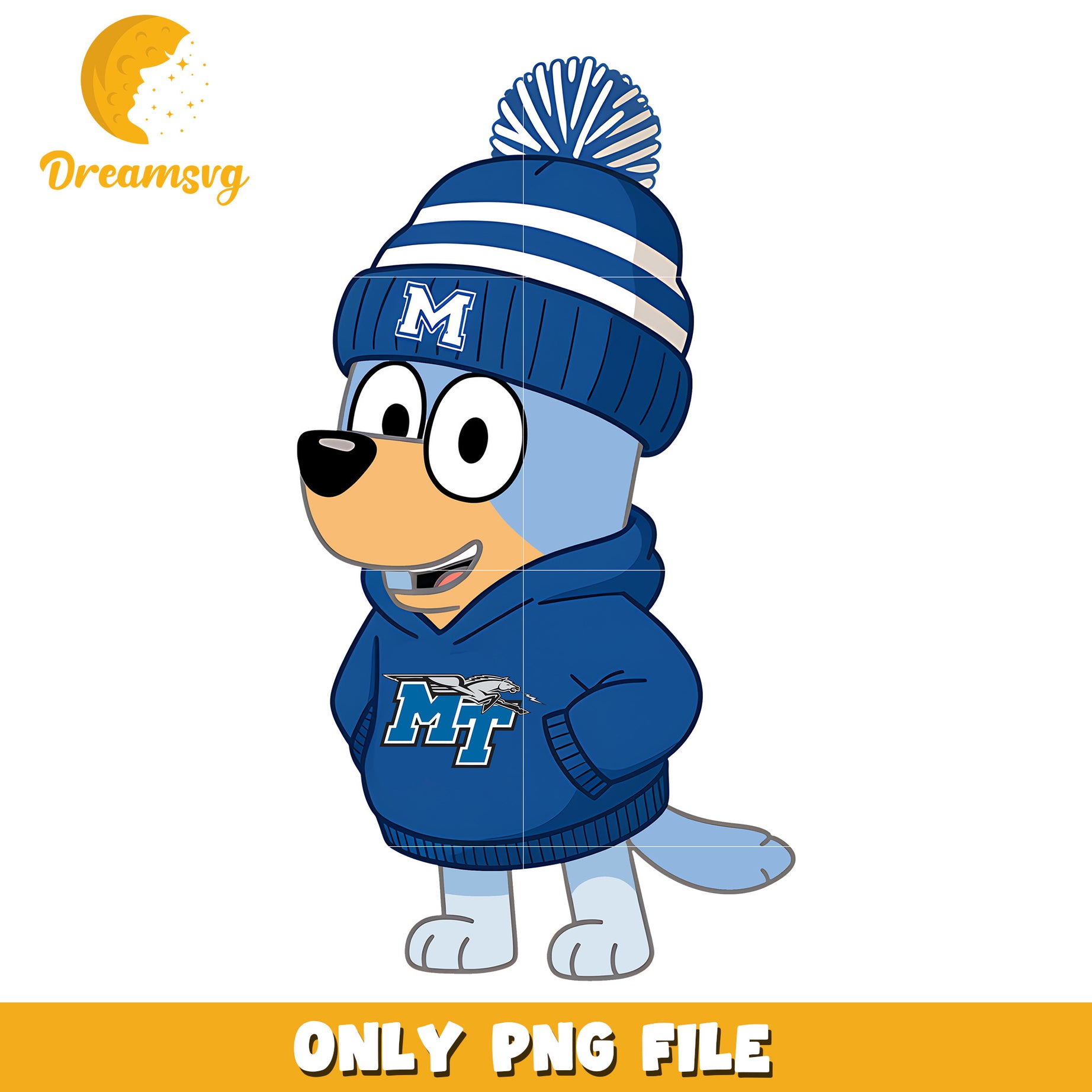 Bluey hoodie logo ncaa png, Middle Tennessee Blue Raiders png