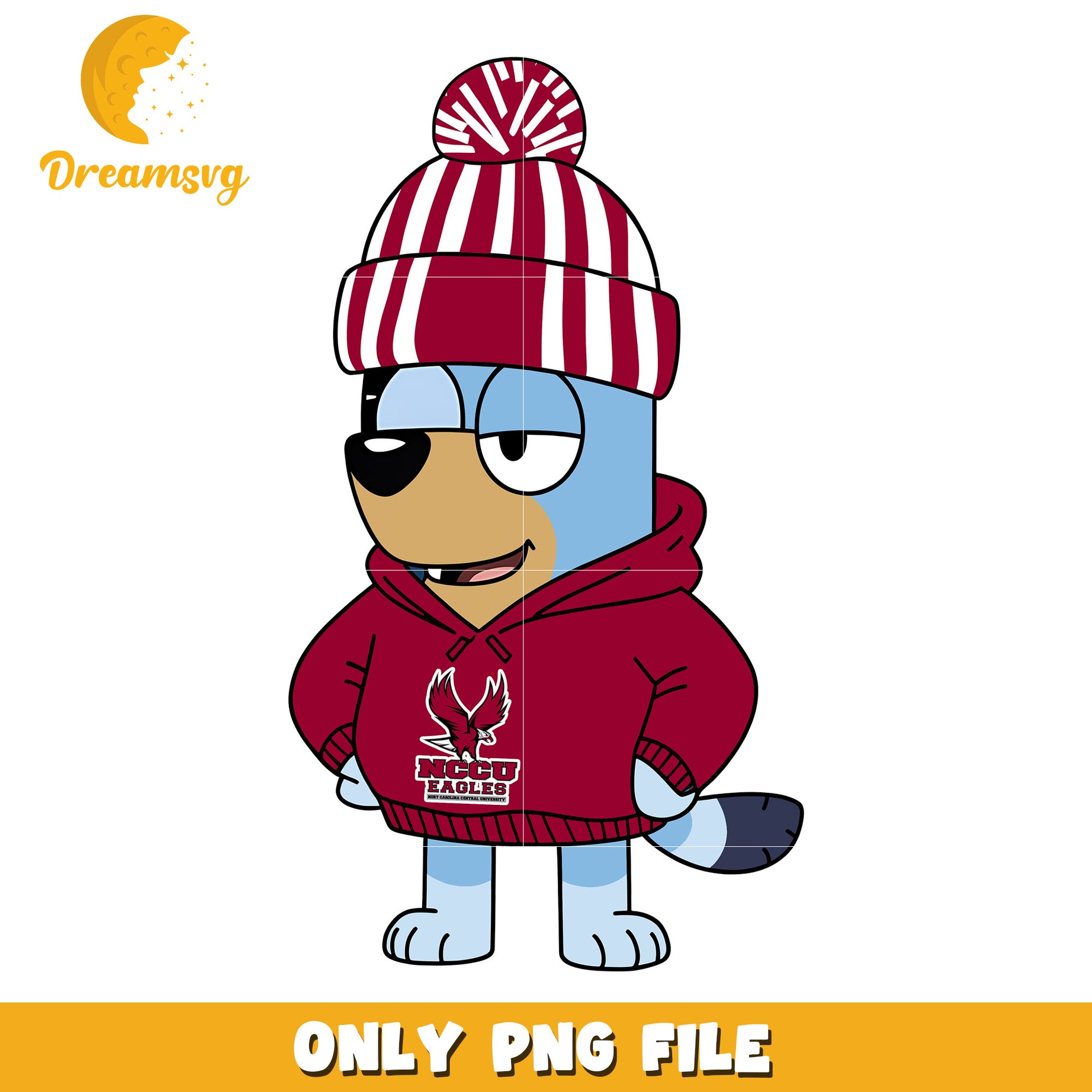 Bluey hoodie logo ncaa png, NCCU Eagles png, ncaa team png
