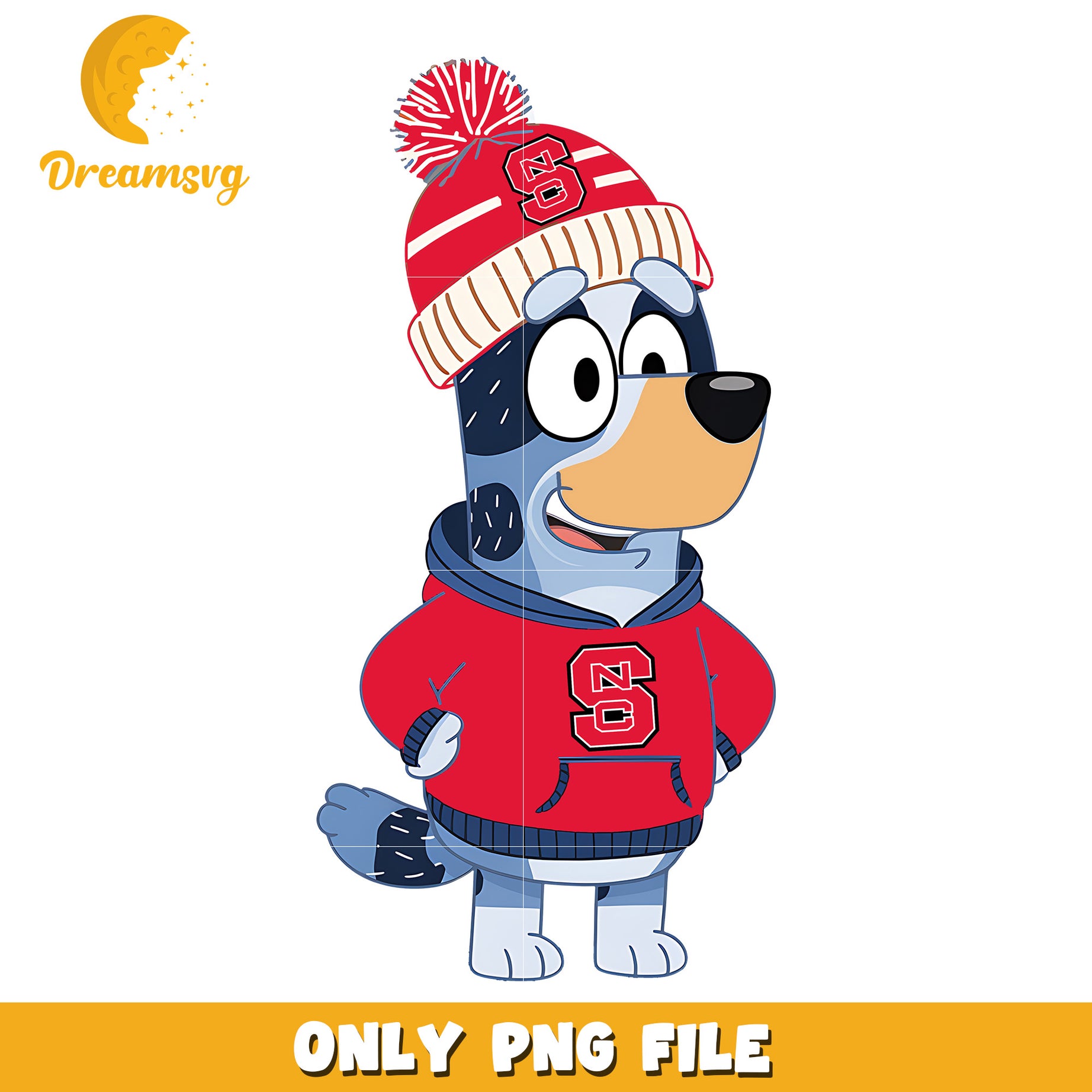 Bluey hoodie logo ncaa png, NC State Wolfpack png, ncaa png