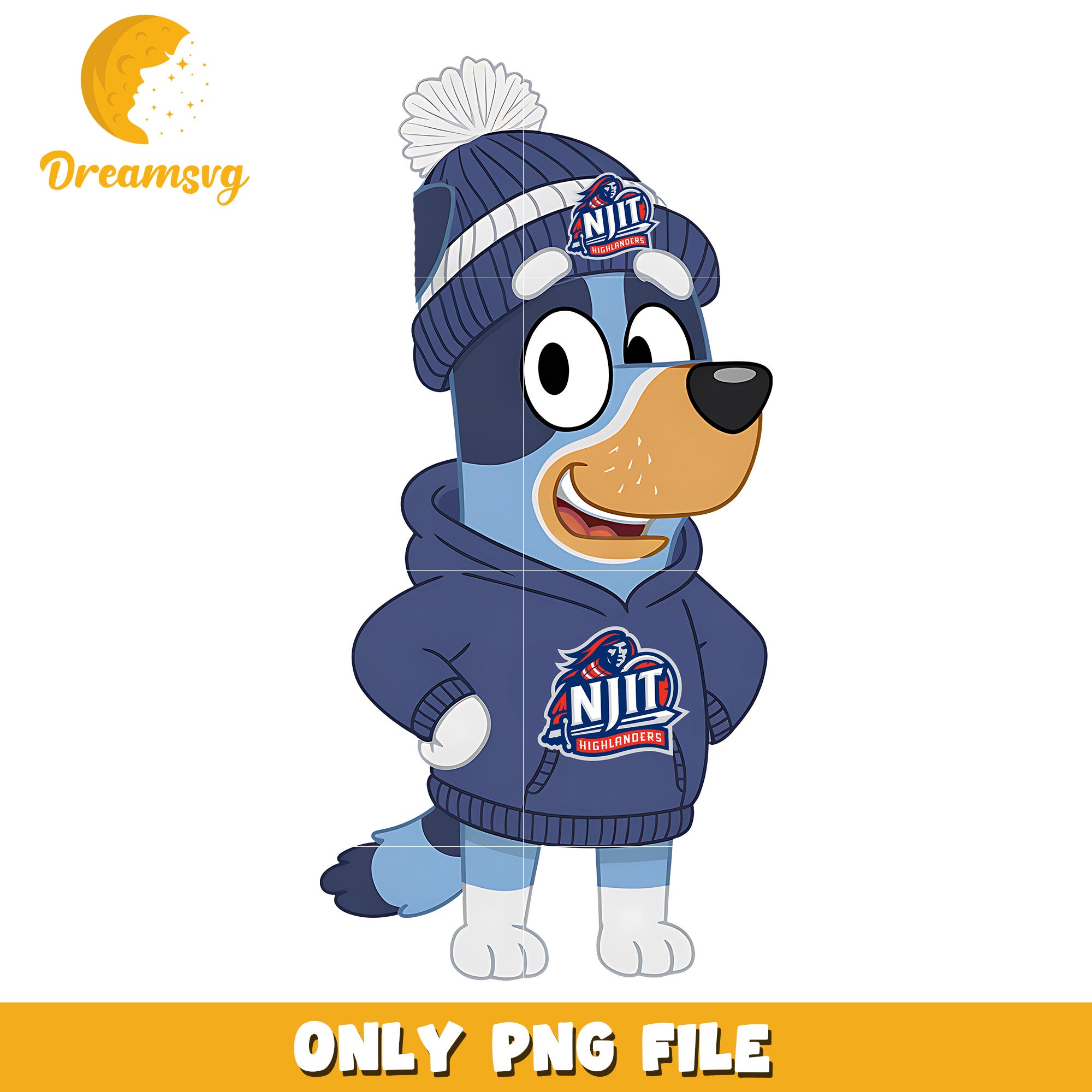 Bluey hoodie logo ncaa png, NJIT Highlanders png, ncaa png