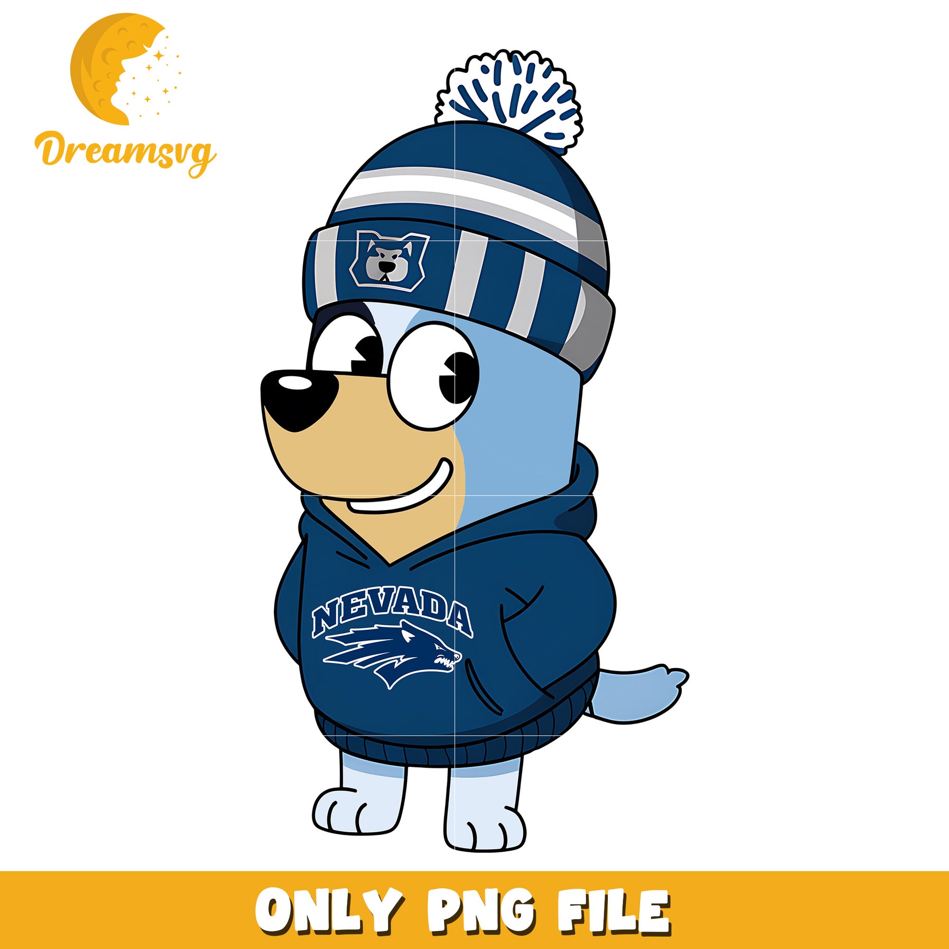 Bluey hoodie logo ncaa png, Nevada Wolf Pack png, ncaa png