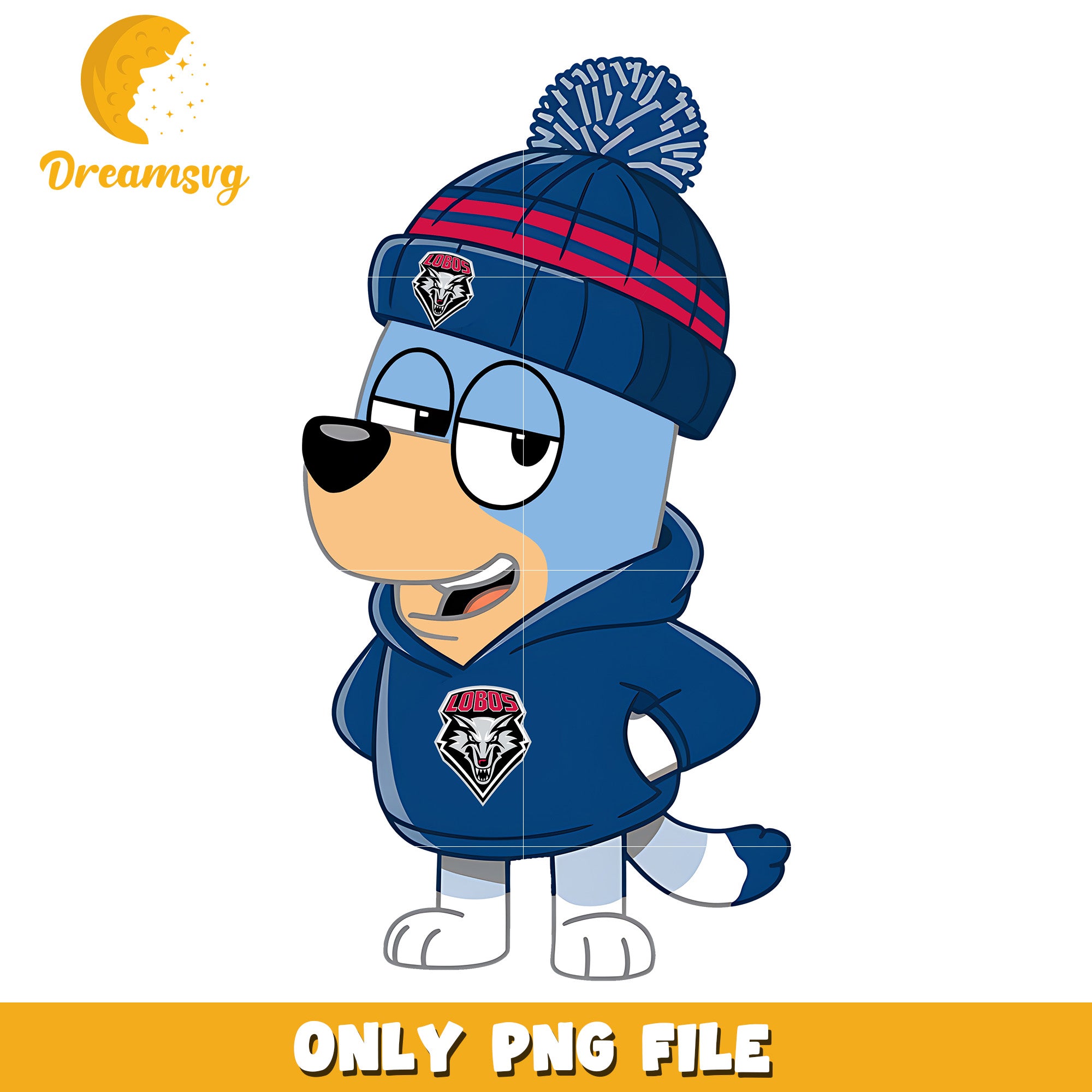 Bluey hoodie logo ncaa png, New Mexico Lobos png, ncaa png
