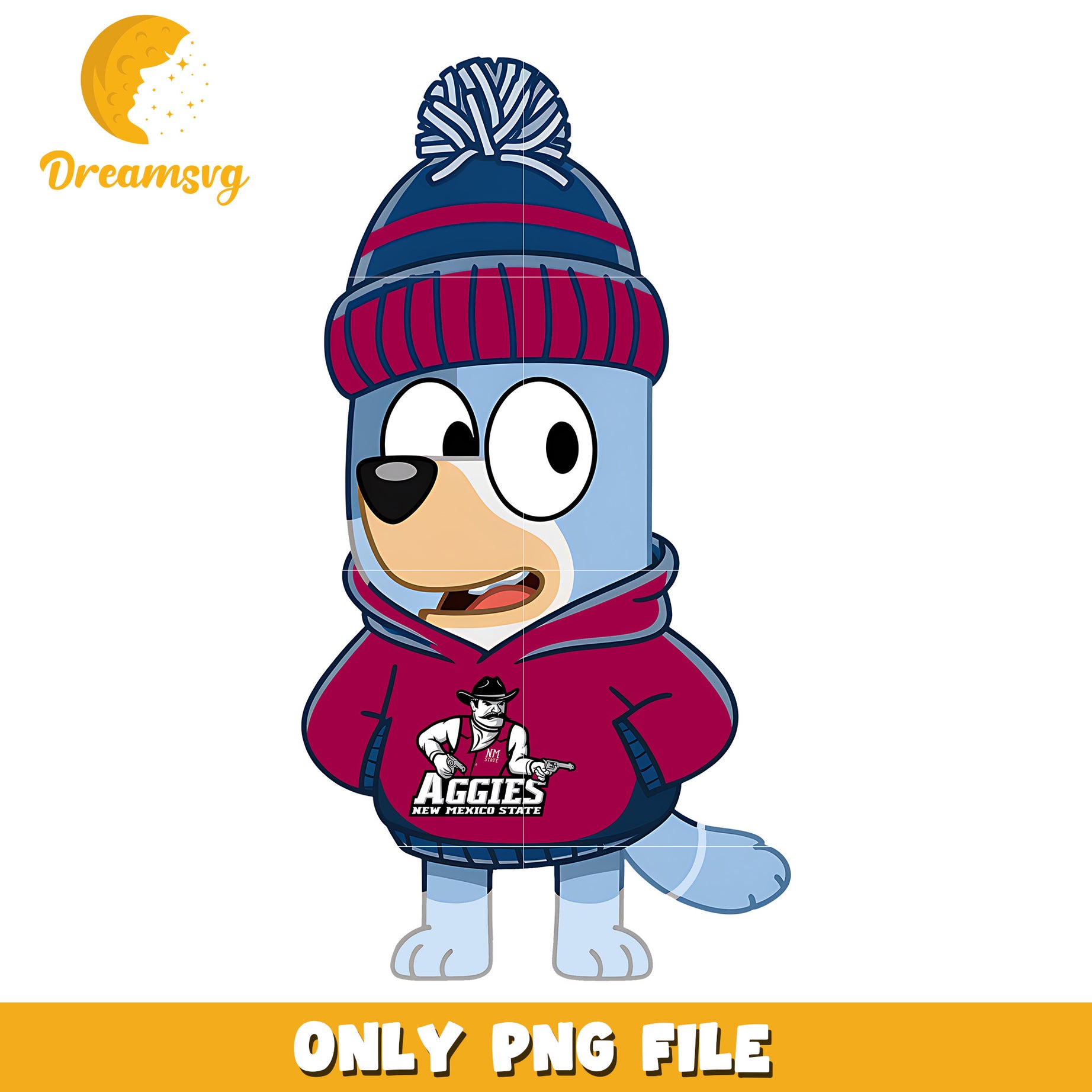 Bluey hoodie logo ncaa png, New Mexico State Aggies png, ncaa png