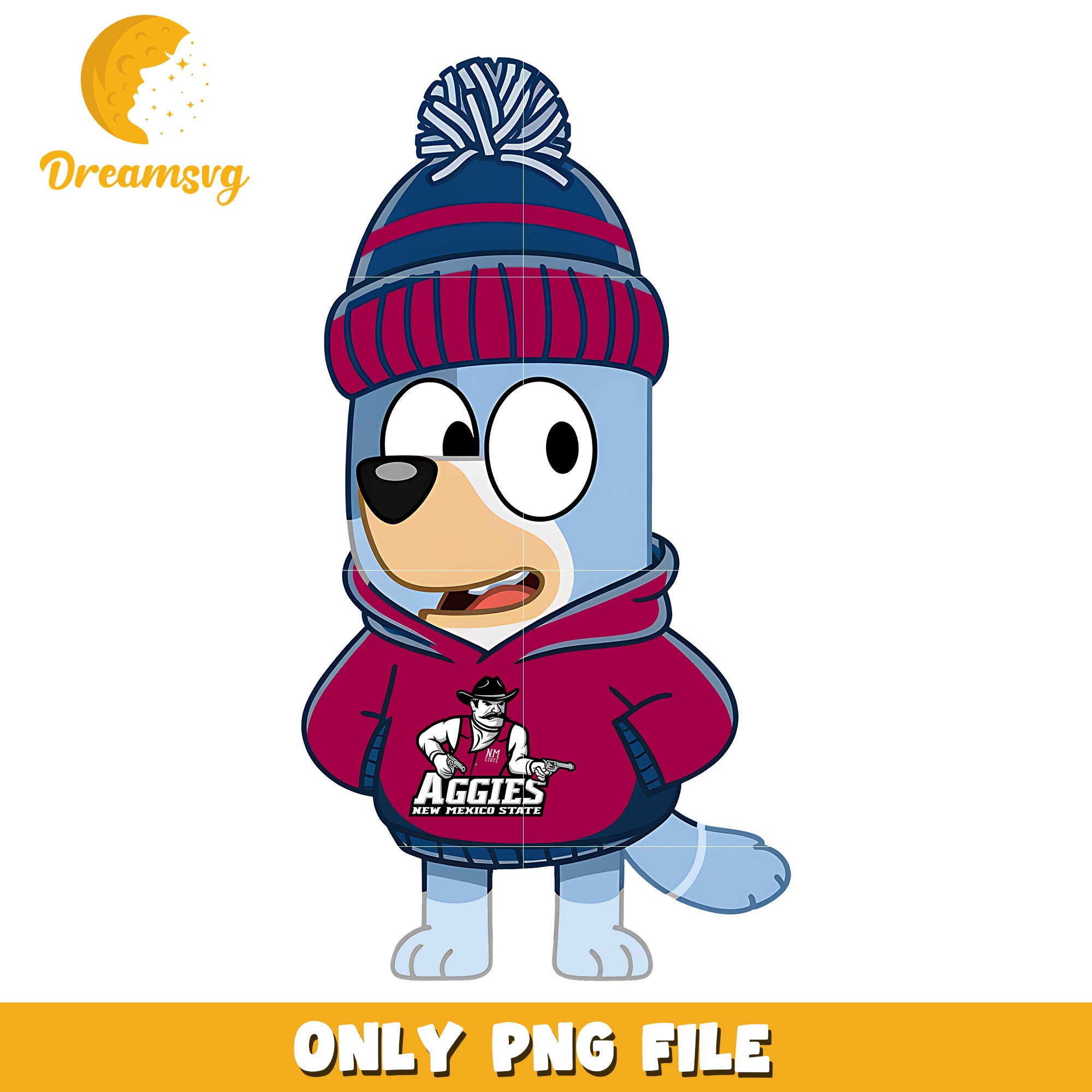 Bluey hoodie logo ncaa png, New Mexico State Aggies png, ncaa png