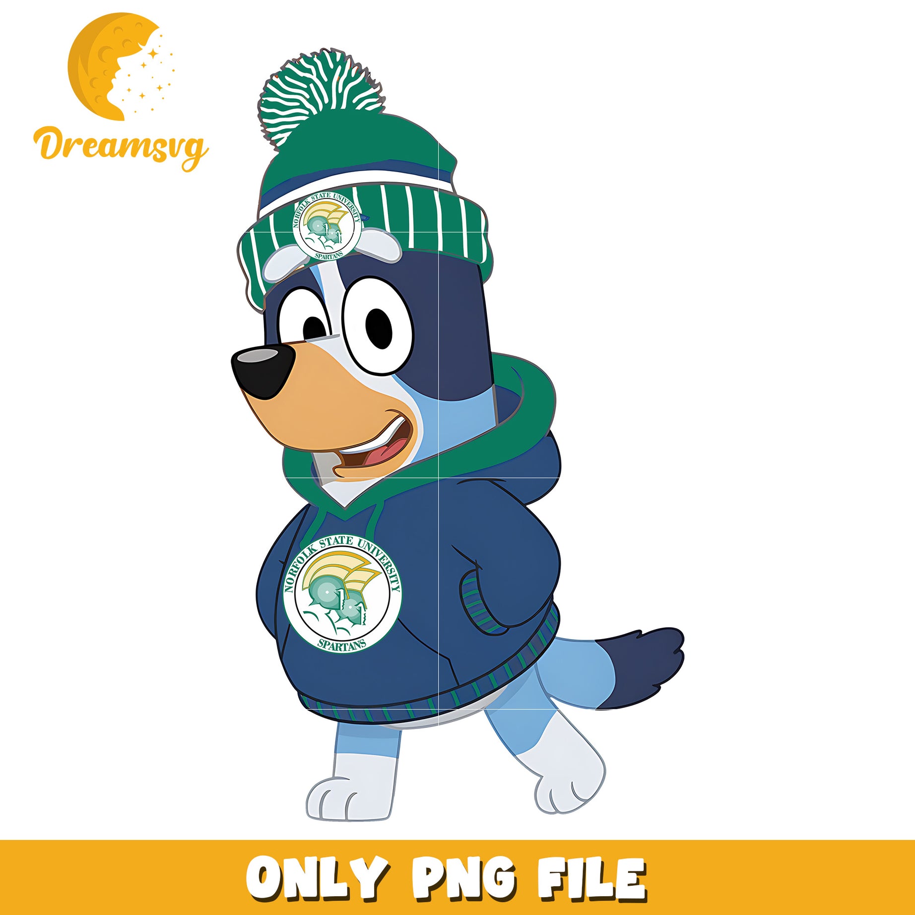 Bluey hoodie logo ncaa png, Norfolk State Spartans png, ncaa png