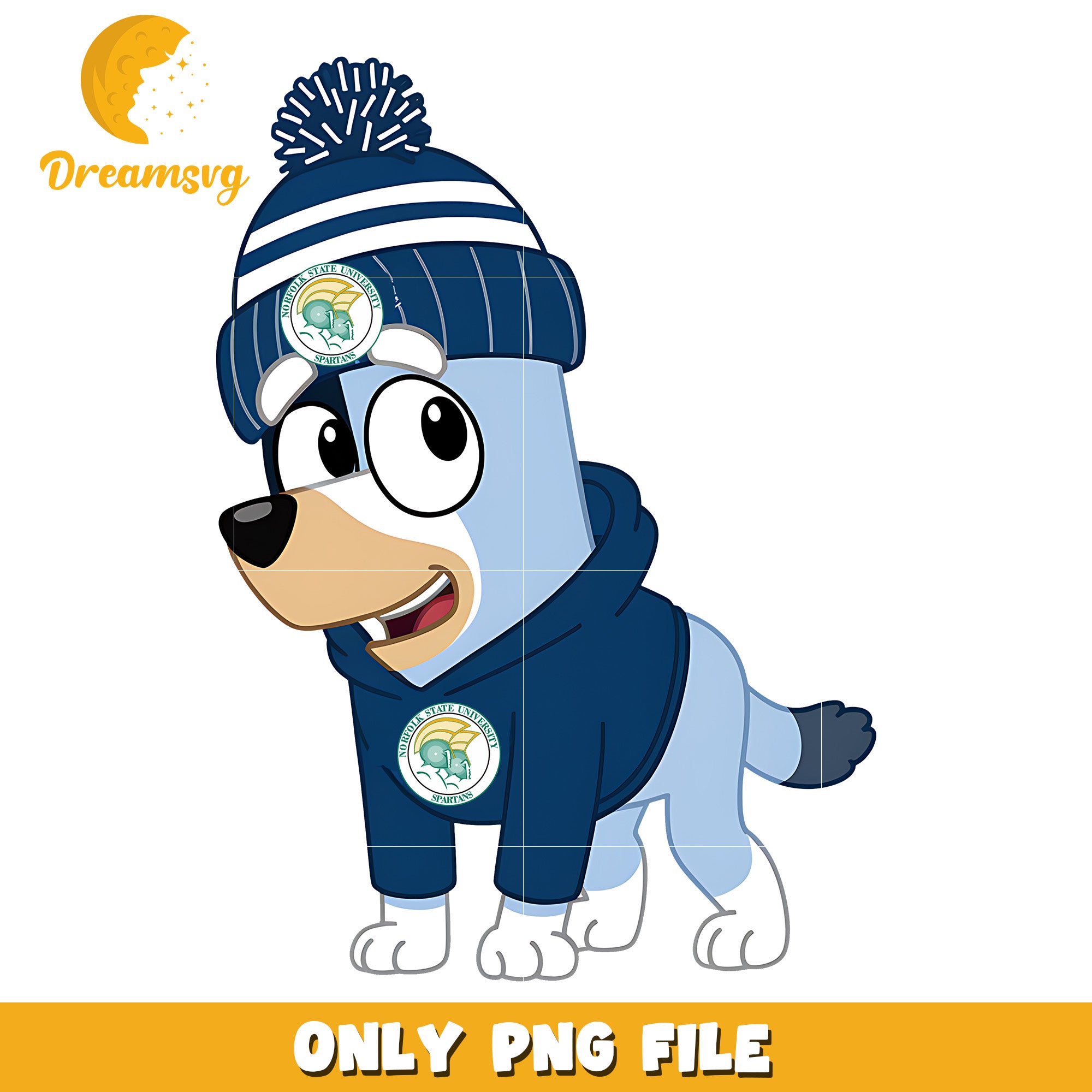 Bluey hoodie logo ncaa png, Norfolk State Spartans png, ncaa png (2)