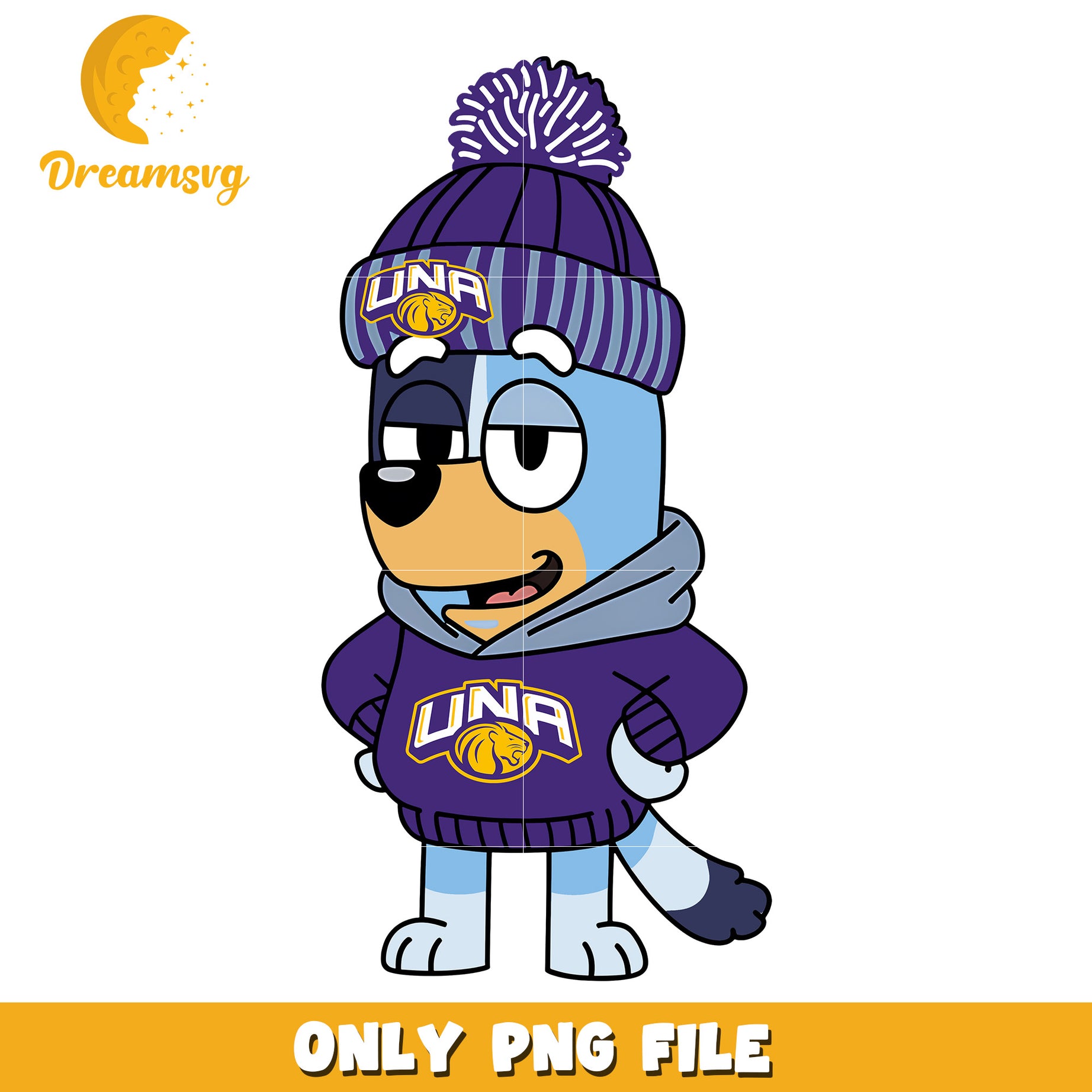 Bluey hoodie logo ncaa png, North Alabama Lions png, ncaa png