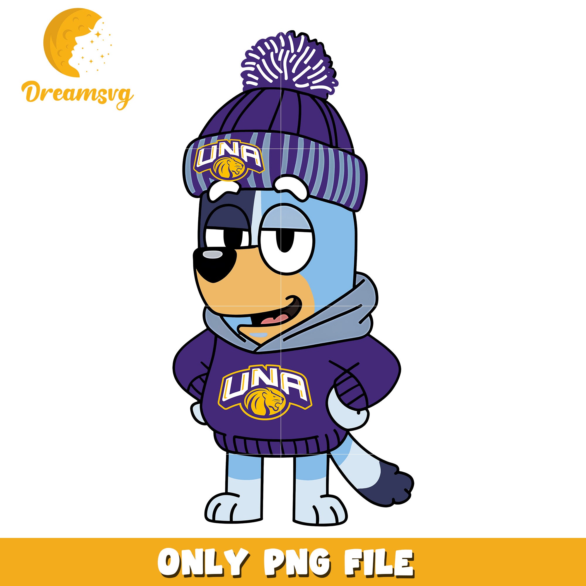 Bluey hoodie logo ncaa png, North Alabama Lions png, ncaa png