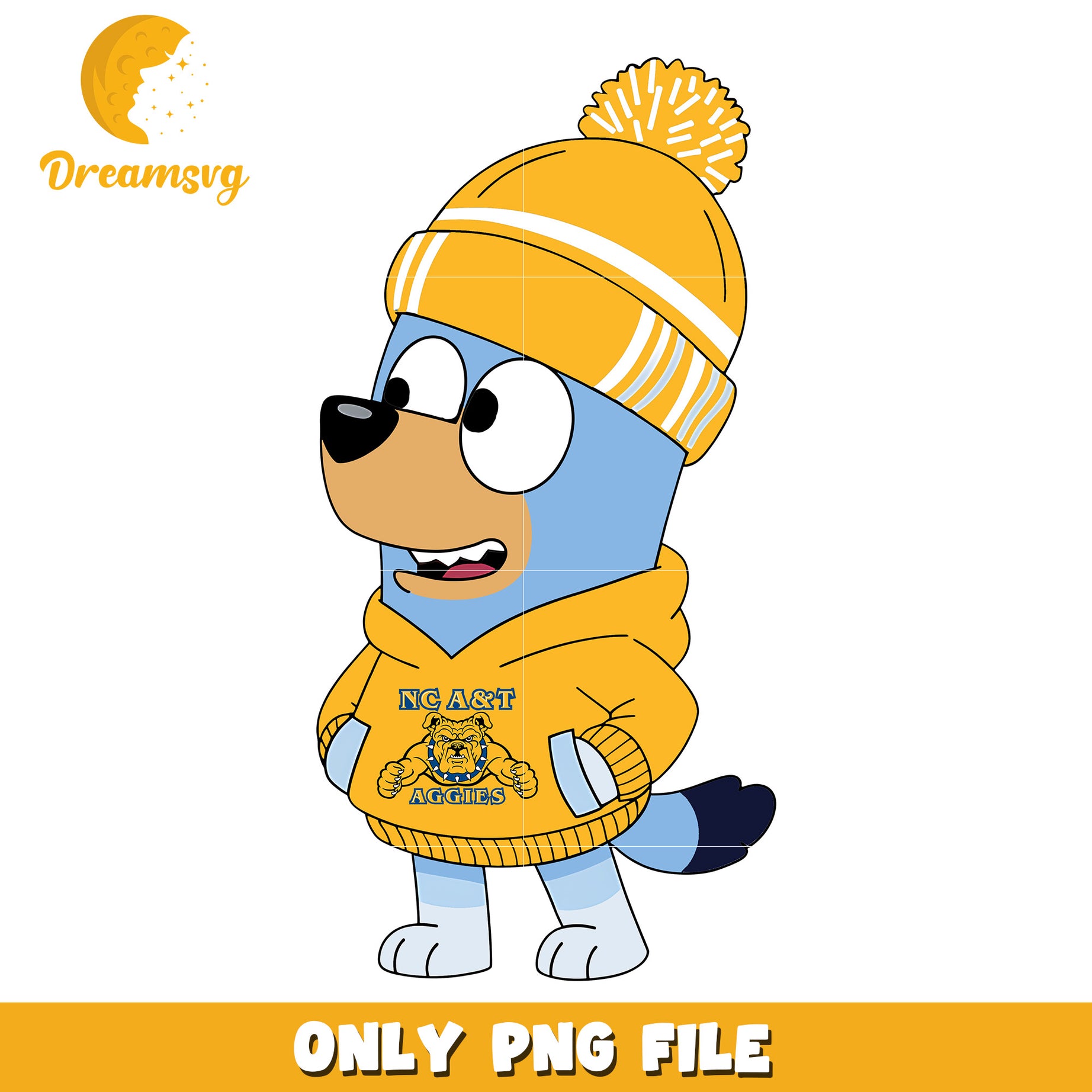 Bluey hoodie logo ncaa png, North Carolina A&T Aggies png, ncaa png