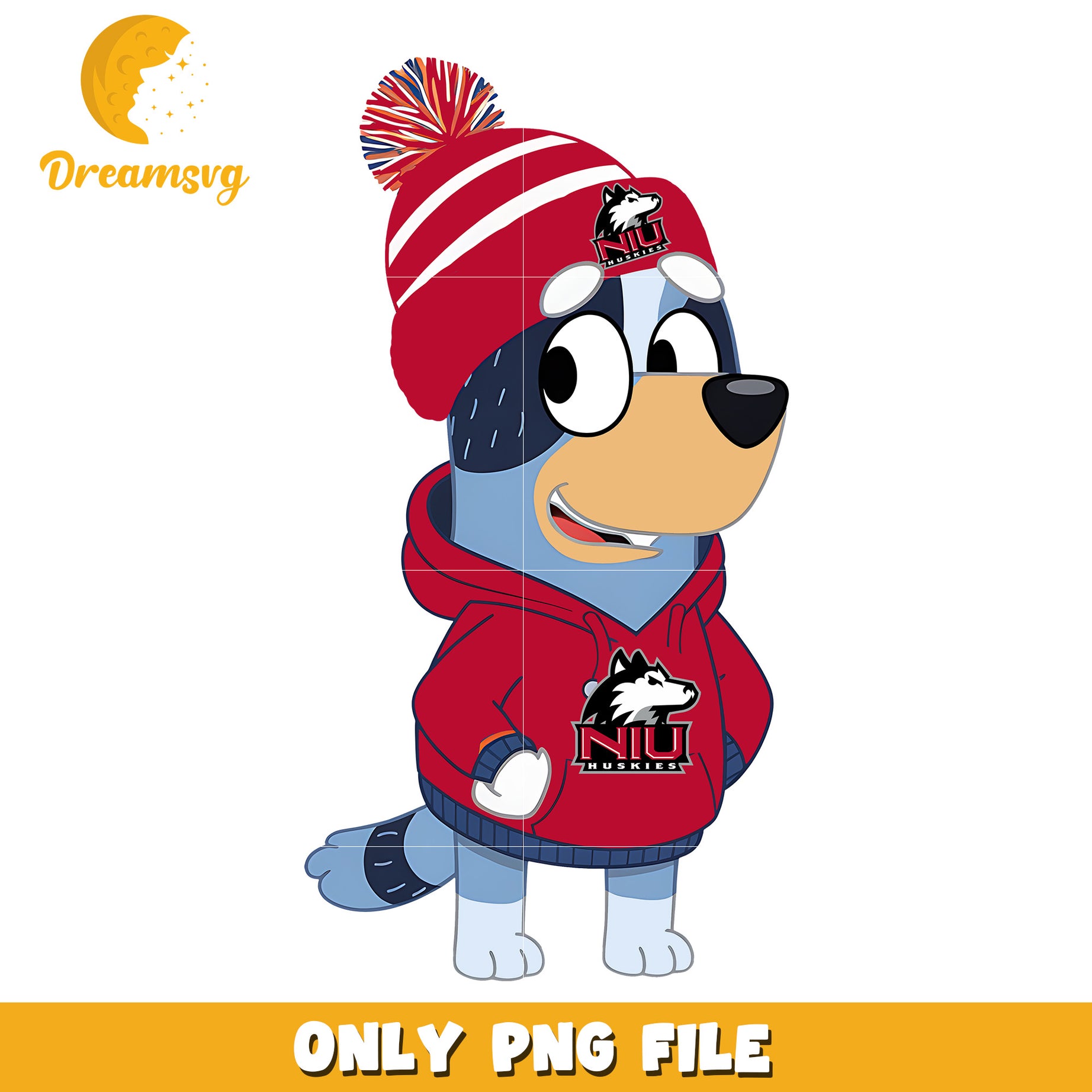 Bluey hoodie logo ncaa png, Northern Illinois Huskies png, ncaa png