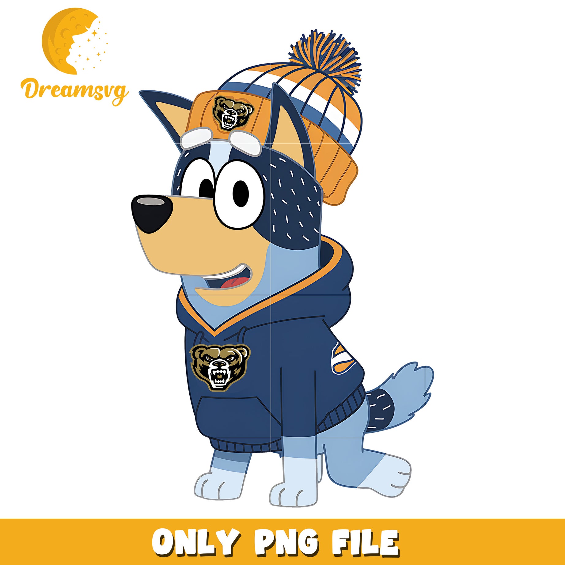 Bluey hoodie logo ncaa png, Oakland Golden Grizzlies png, ncaa png