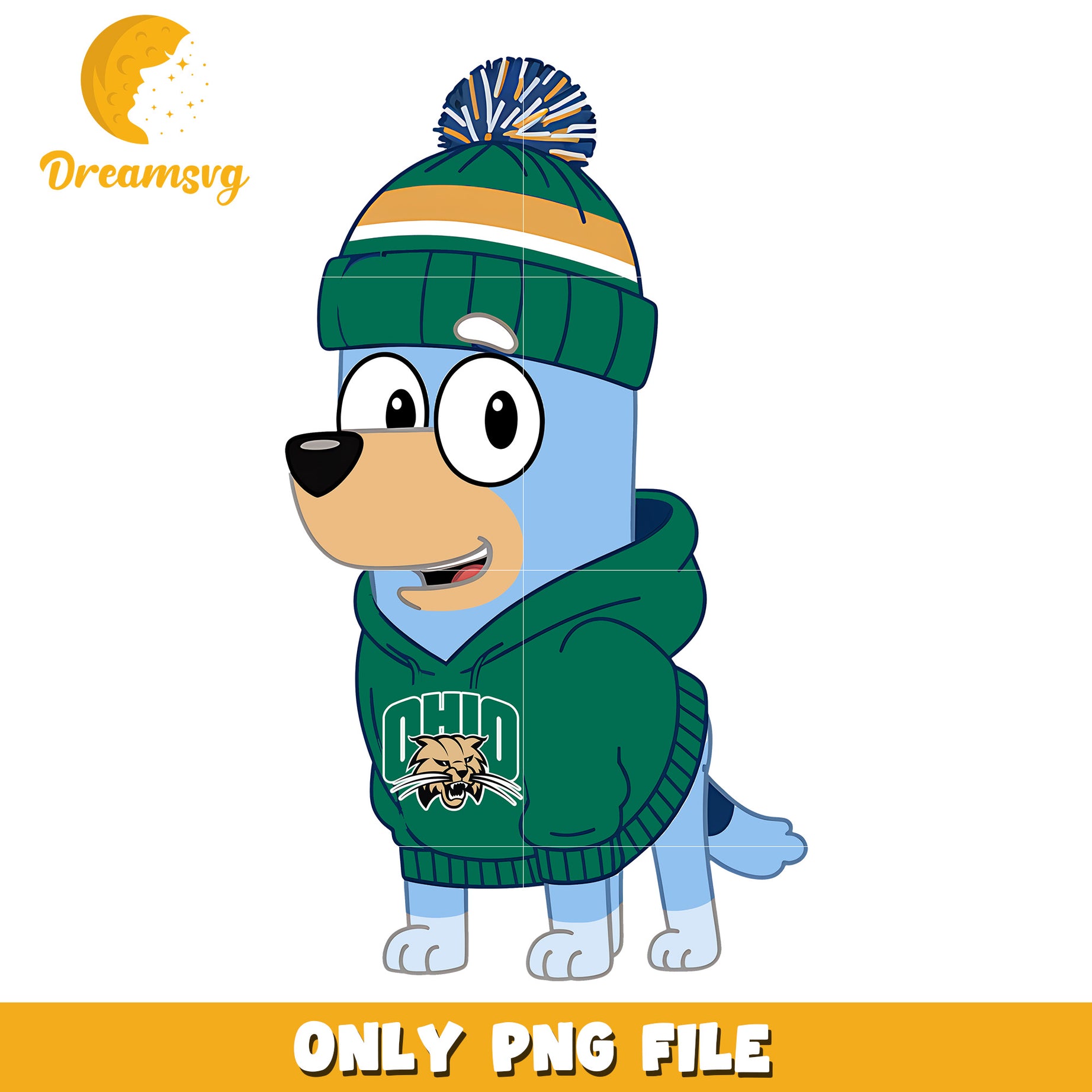 Bluey hoodie logo ncaa png, Ohio Bobcats png, ncaa png