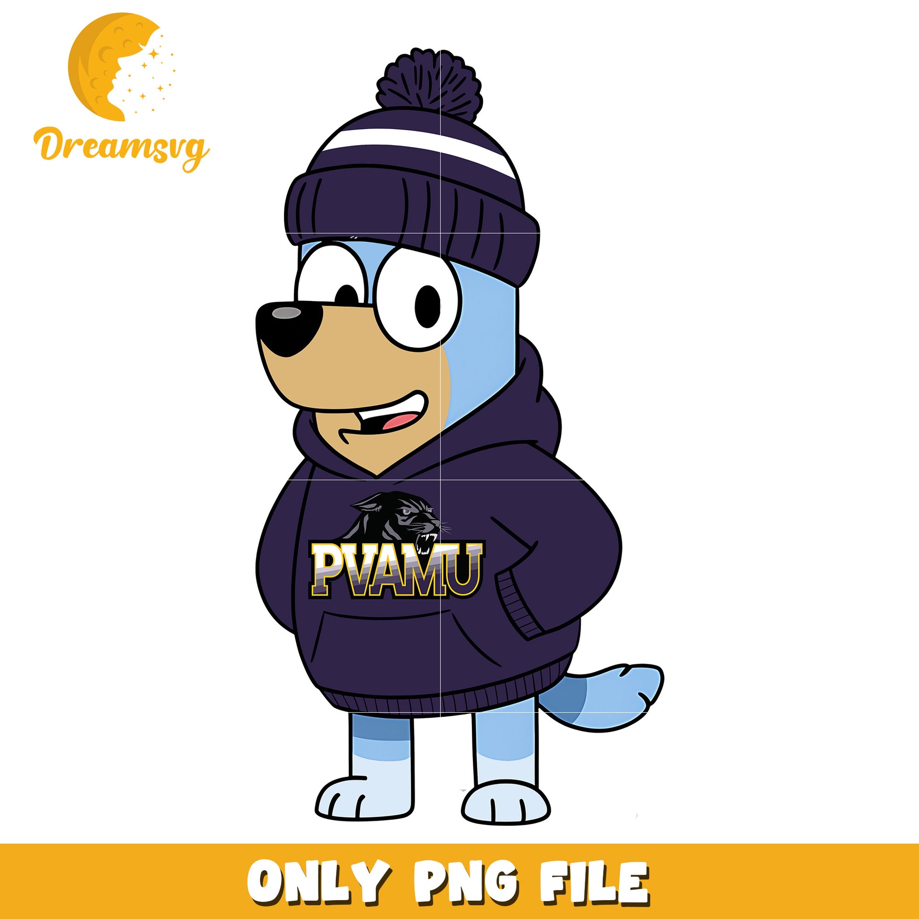 Bluey hoodie logo ncaa png, Prairie View A&M Panthers png, ncaa png