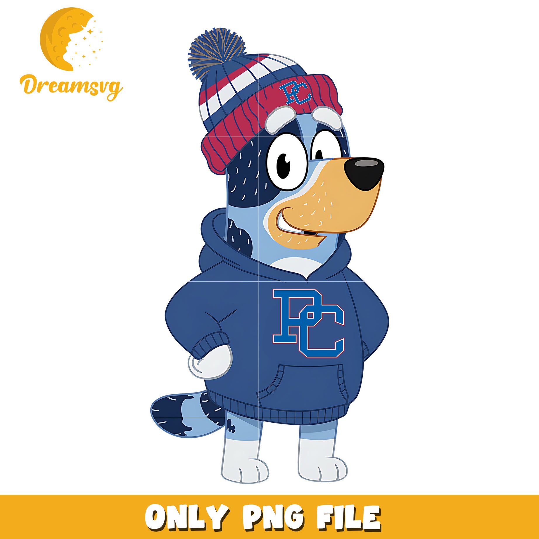 Bluey hoodie logo ncaa png, Presbyterian Blue Hose png, ncaa png