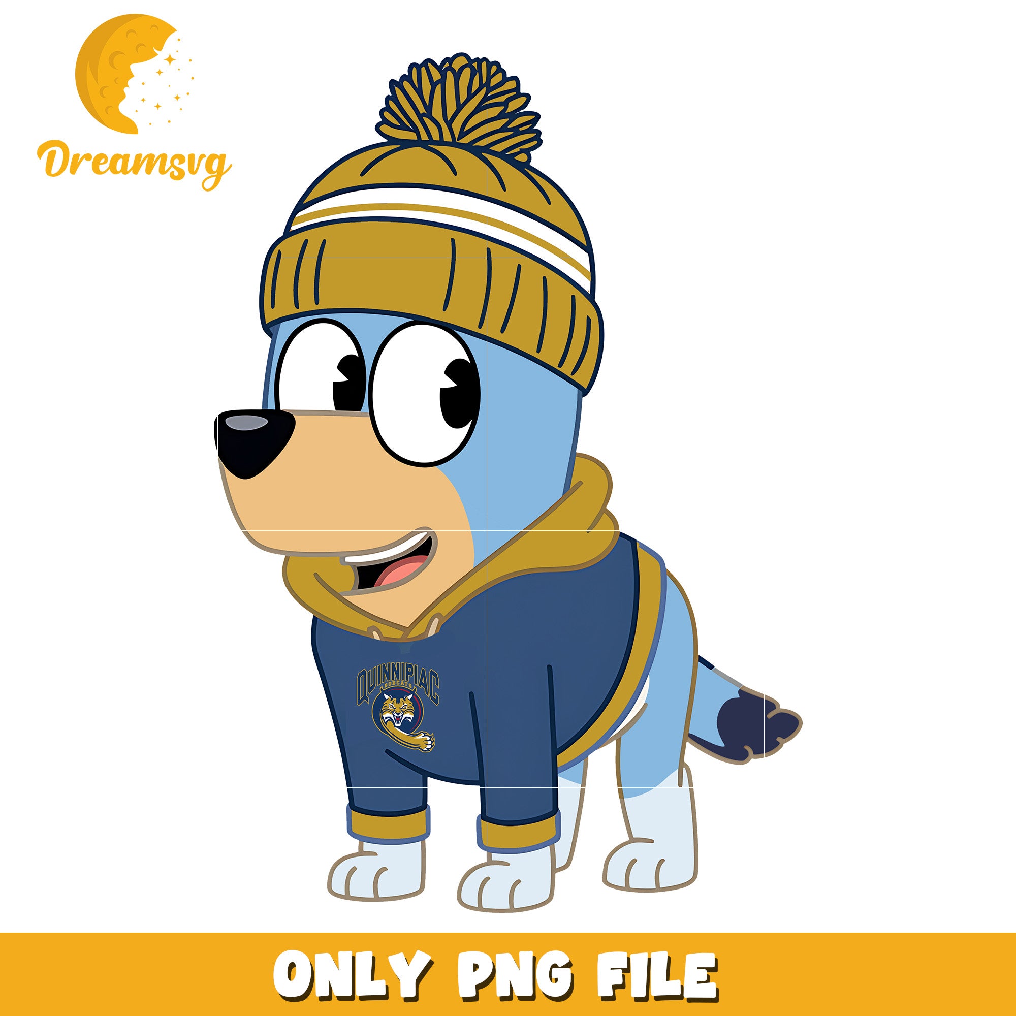Bluey hoodie logo ncaa png, Quinnipiac Bobcats png, ncaa png