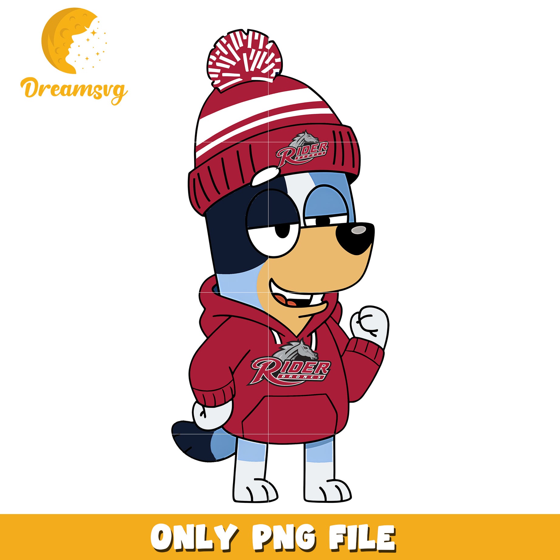 Bluey hoodie logo ncaa png, Rider Broncs png, ncaa png