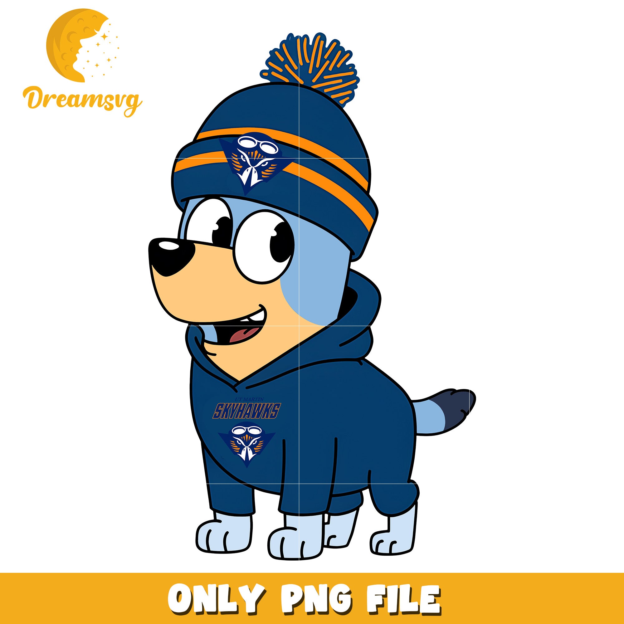 Bluey hoodie logo ncaa png, Tennessee Martin Skyhawks png, ncaa png