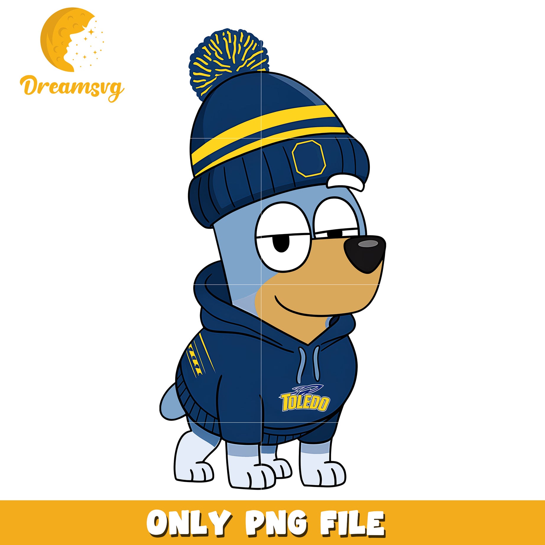 Bluey hoodie logo ncaa team png, Toledo Rockets png, ncaa png