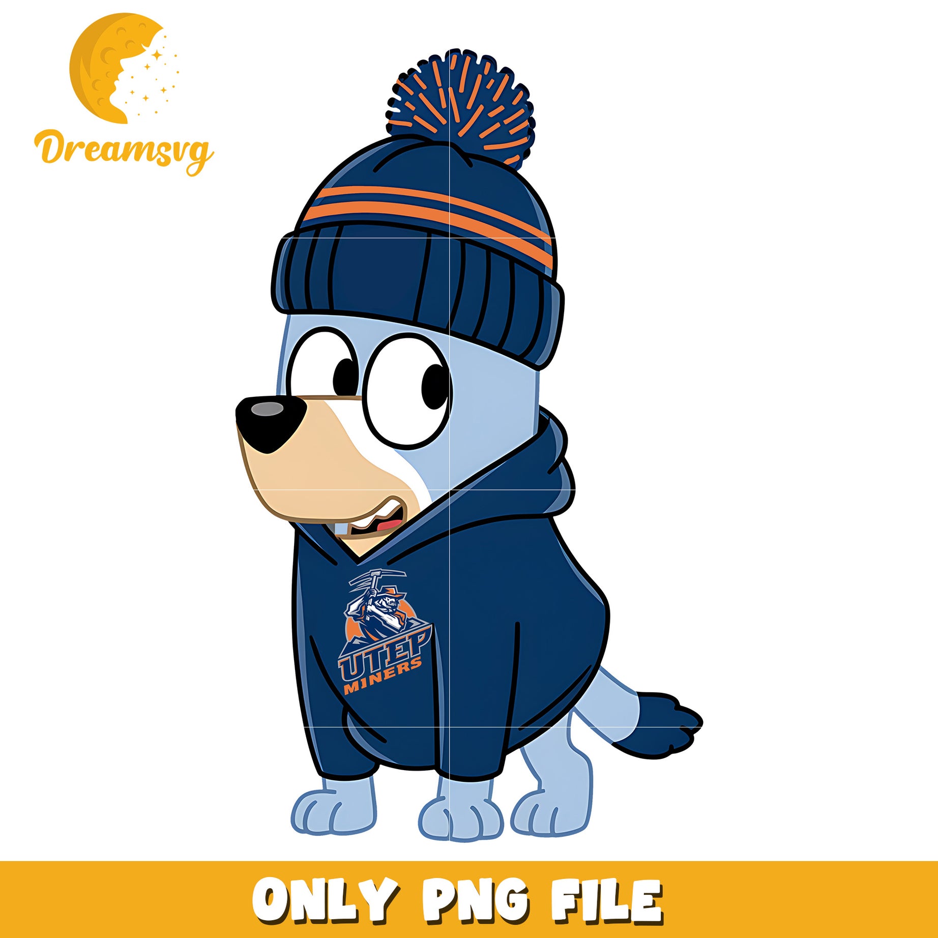 Bluey hoodie logo ncaa team png, UTEP Miners png, ncaa png