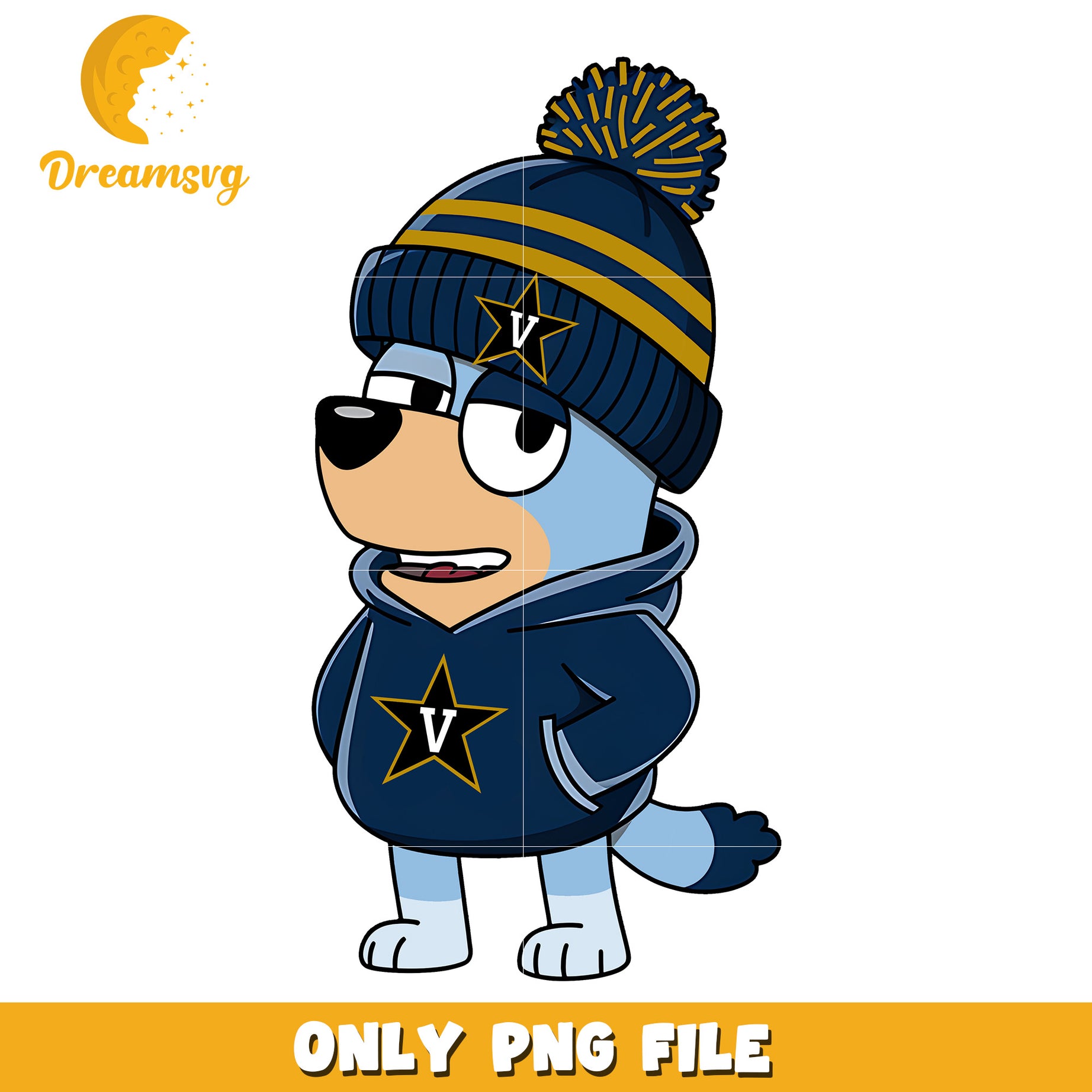 Bluey hoodie logo ncaa team png, Vanderbilt Commodores png, ncaa png