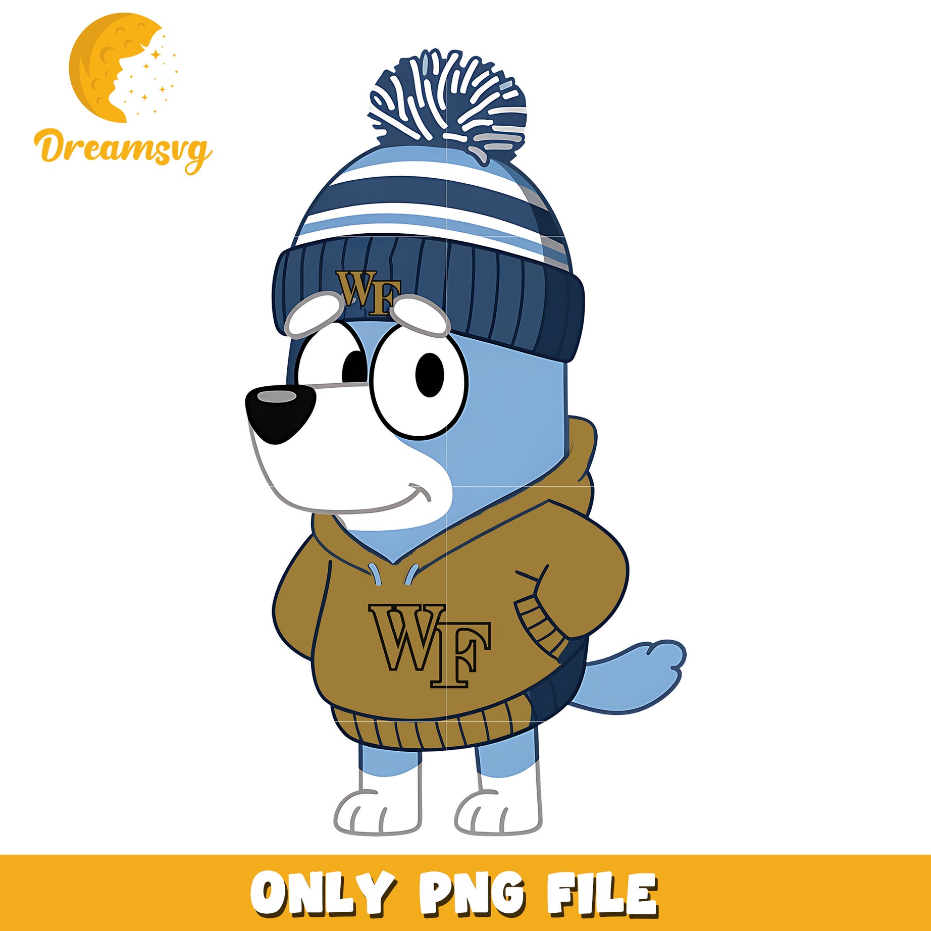 Bluey hoodie logo ncaa team png, Wake Forest Demon Deacons png