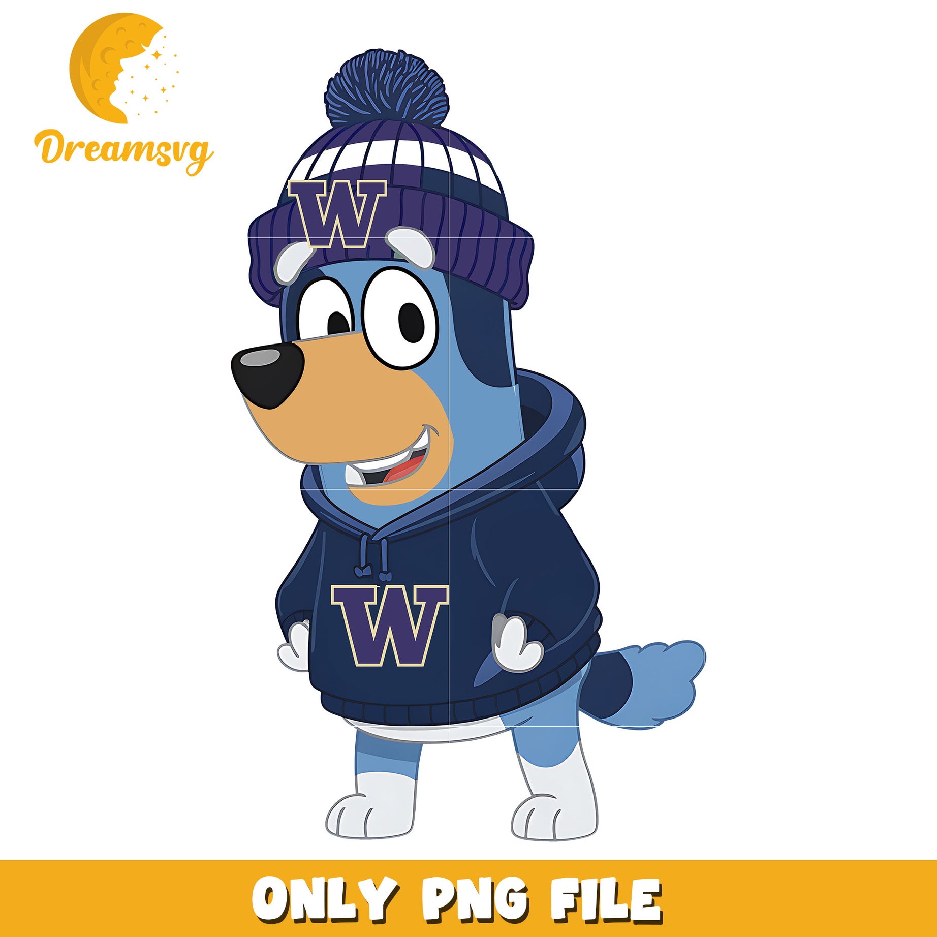 Bluey hoodie logo ncaa team png, Washington Huskies png, ncaa png