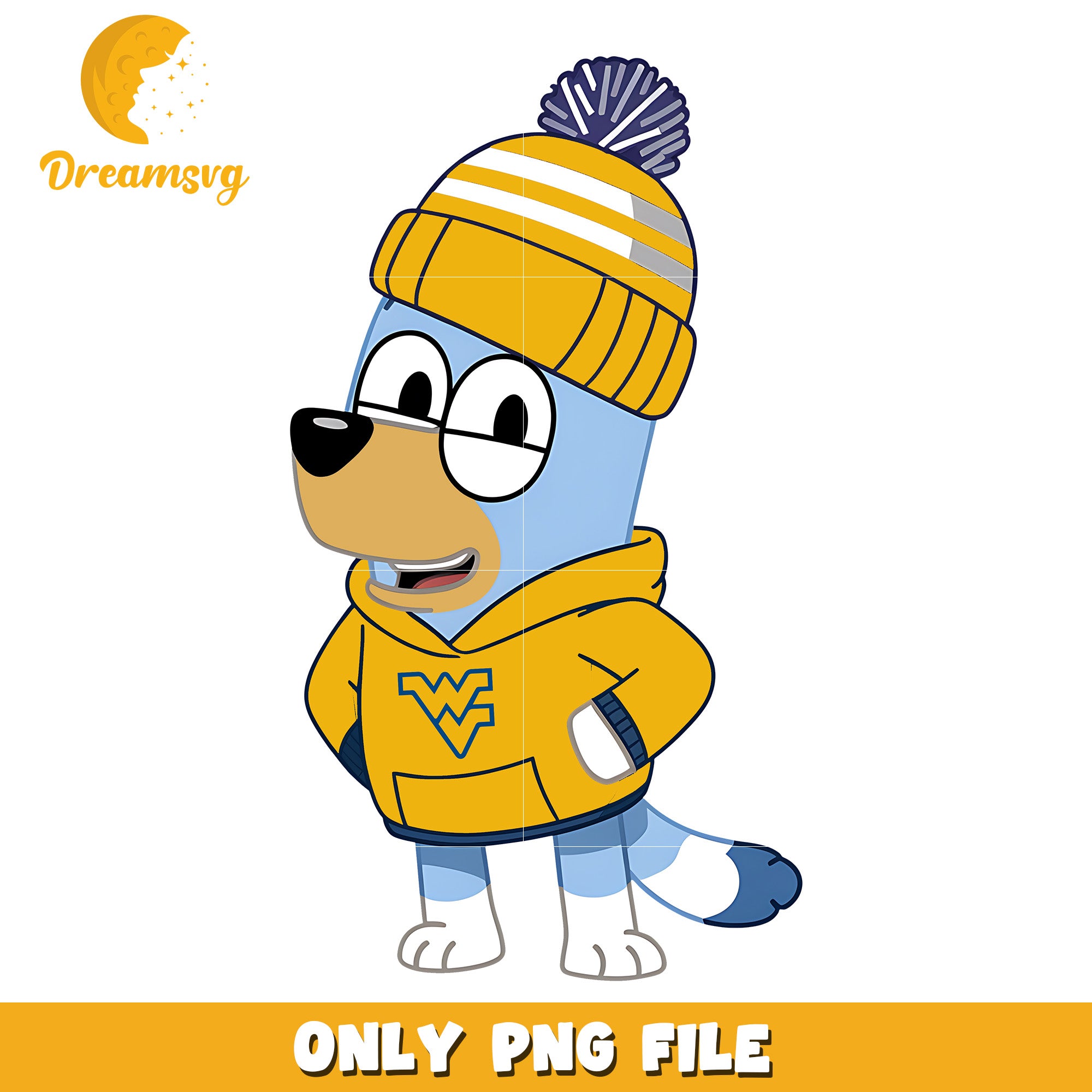 Bluey hoodie logo ncaa team png, West Virginia Mountaineers png
