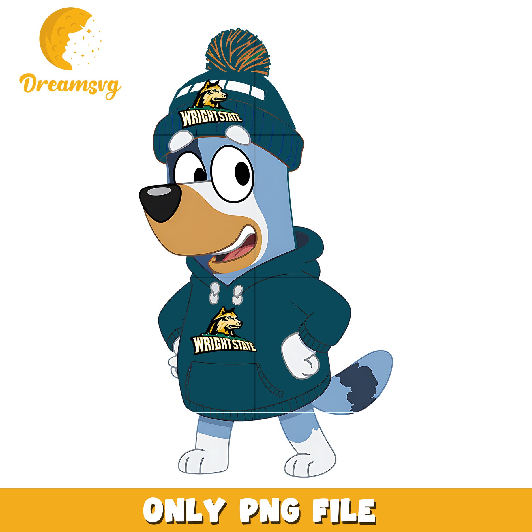 Bluey hoodie logo ncaa team png, Wright State Raiders png, ncaa png