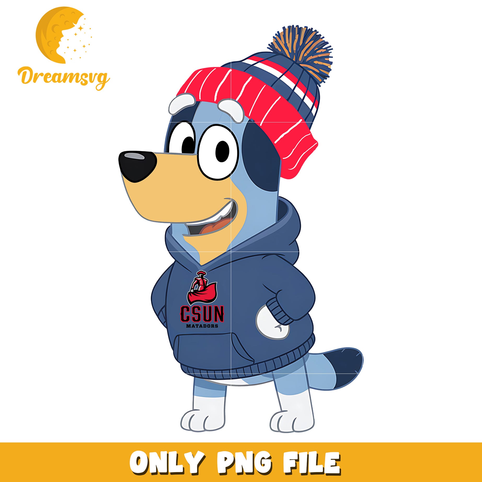 Bluey hoodie logo png, Cal State Northridge Matadors png, ncaa png