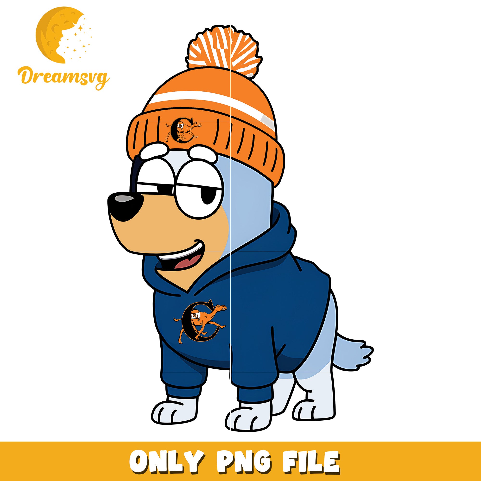 Bluey hoodie logo png, Campbell Fighting Camels png, ncaa png
