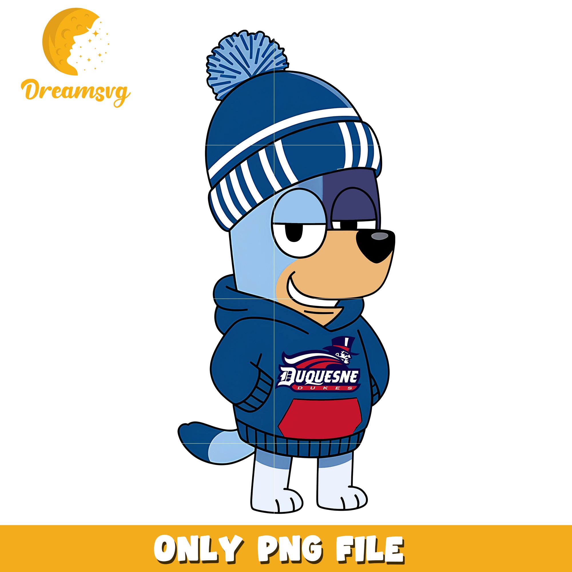 Bluey hoodie logo png, Drexel Dragons Duquesne Dukes png, ncaa png